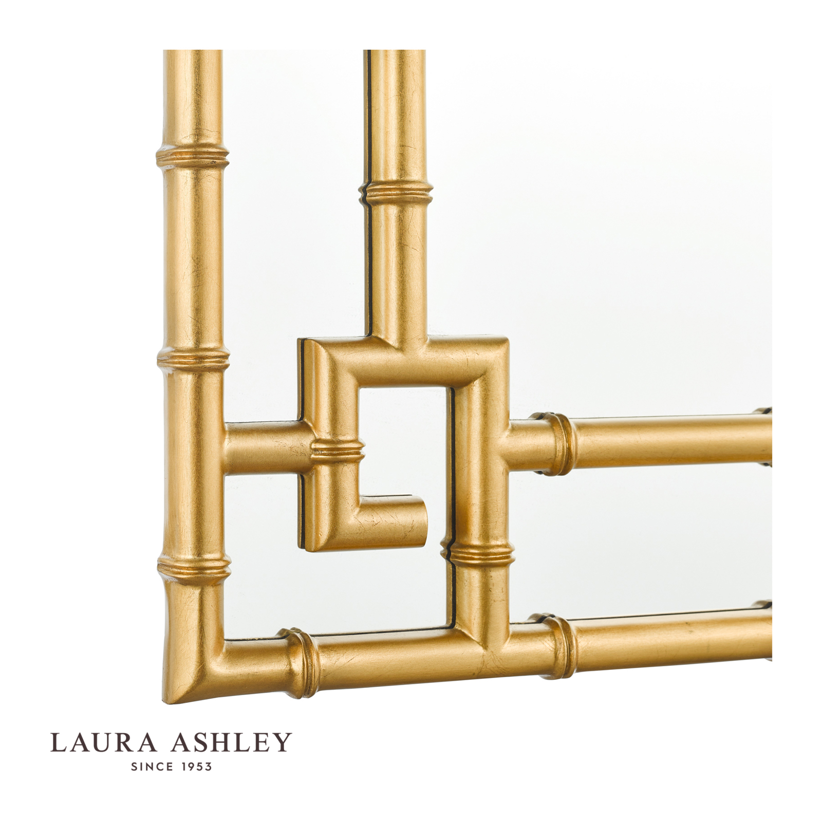 Laura Ashley Shawford Rectangle Mirror Gold 107 x 81cm