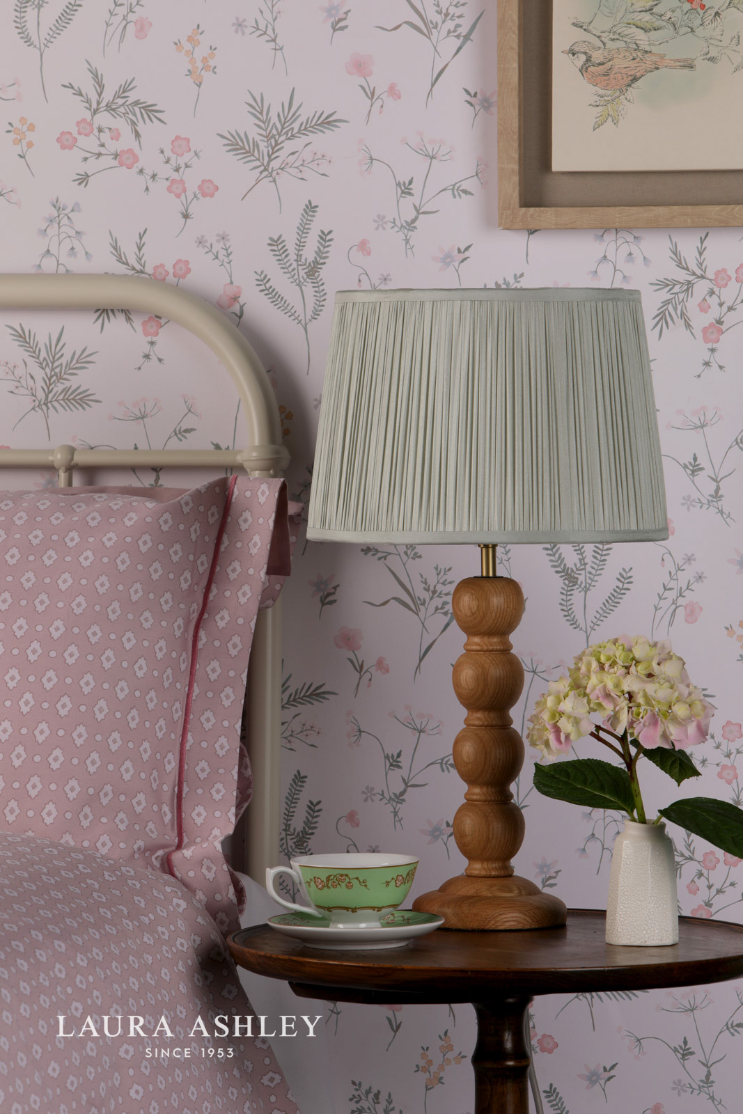 Laura Ashley Maria Table Lamp Wood & Antique Brass Base Only