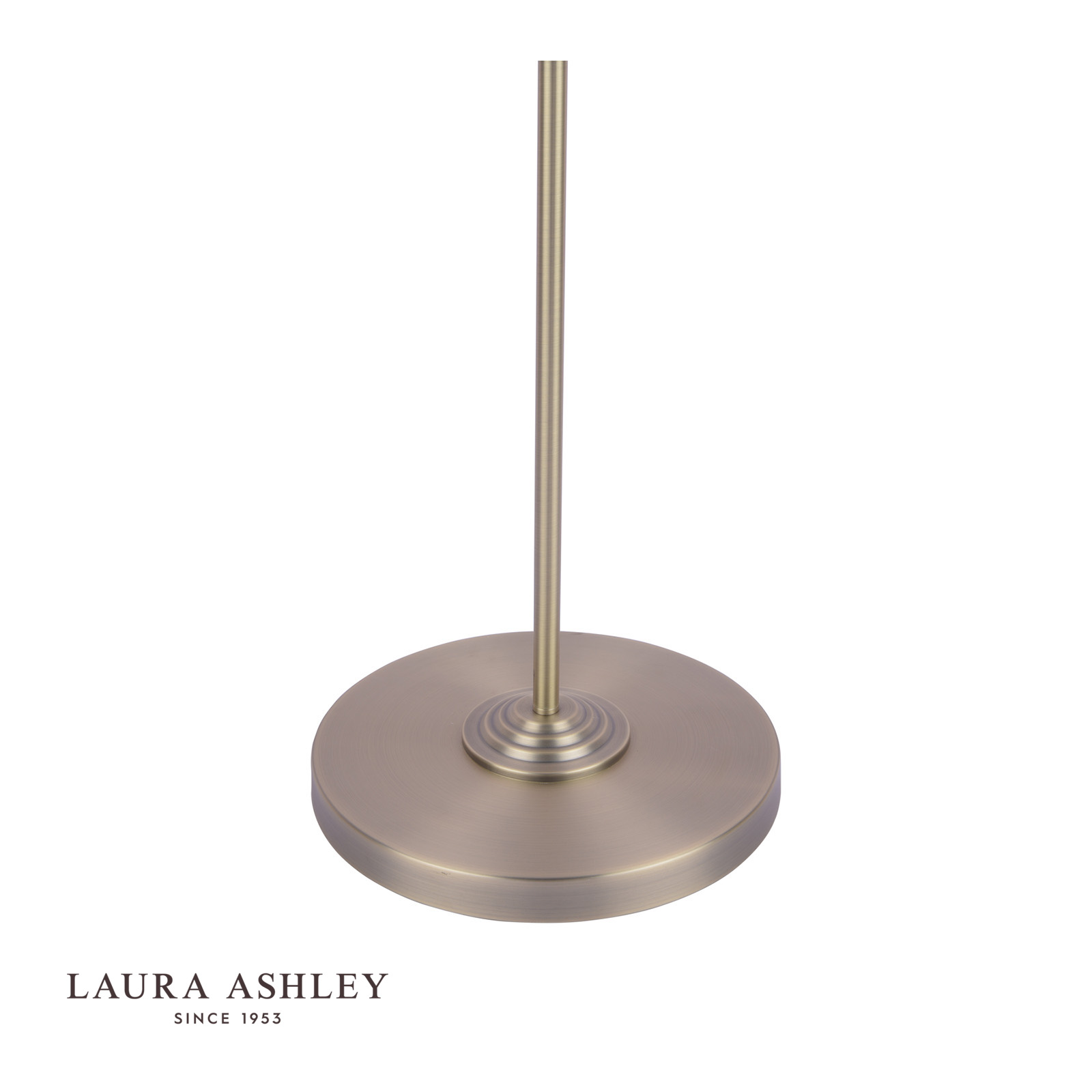 Laura Ashley Sorrento 3 Light Floor Lamp Matt Antique Brass & Blue Shade