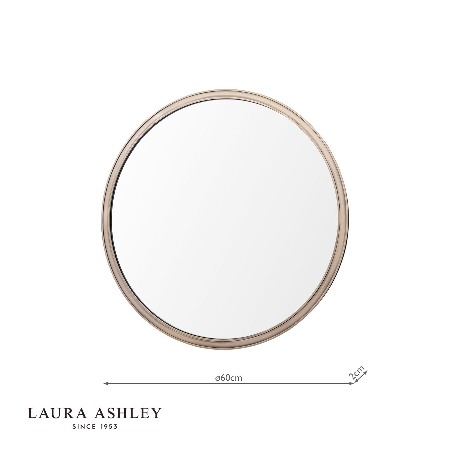 Laura Ashley Harrington Mirror Antique Brass 60cm