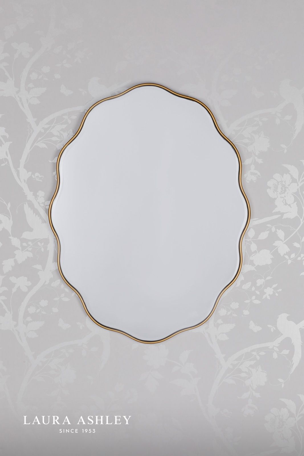 Laura Ashley Medora Oval Mirror Matt Gold 71 X 55cm
