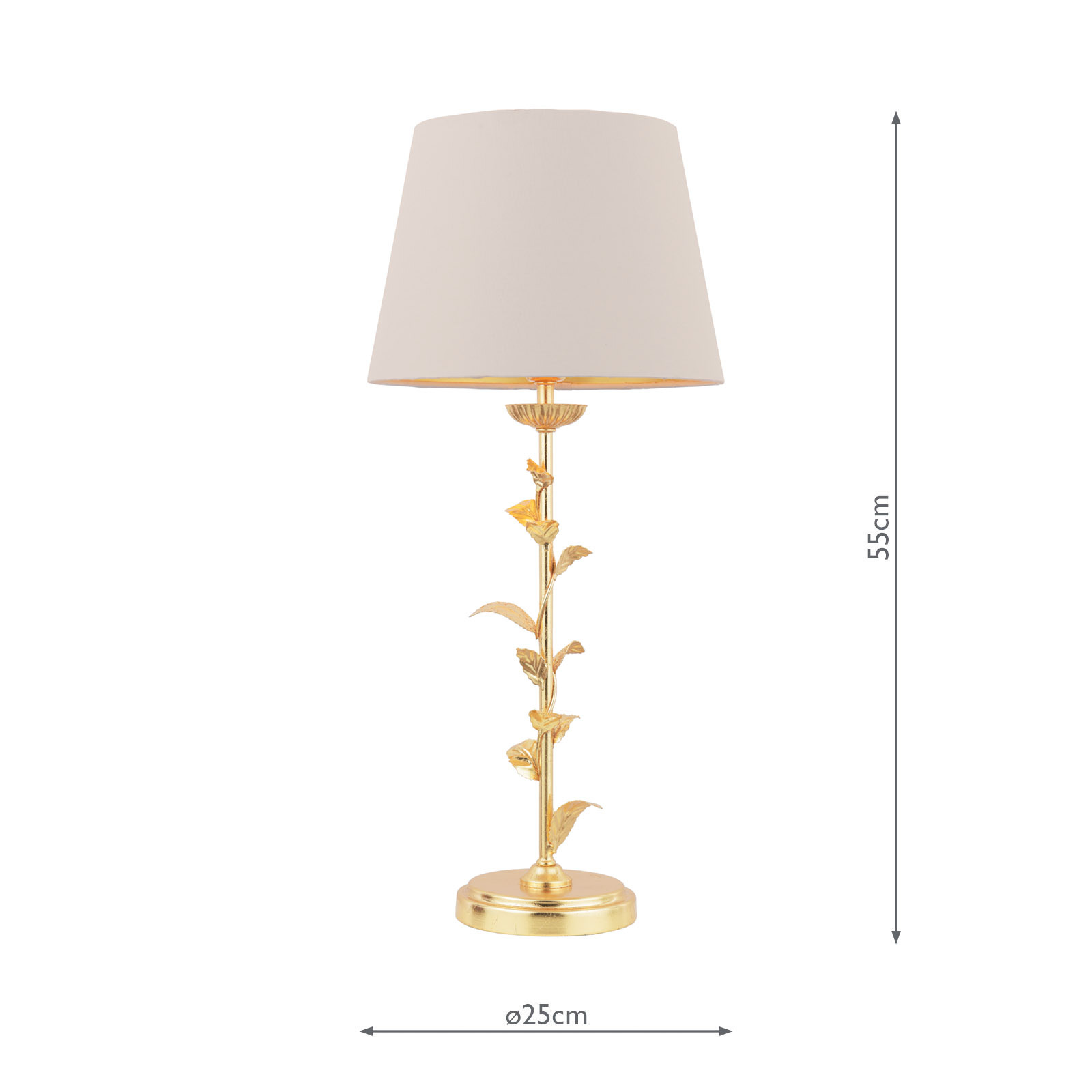 Laura Ashley Halton Table Lamp Distressed Gold Leaf With Shade