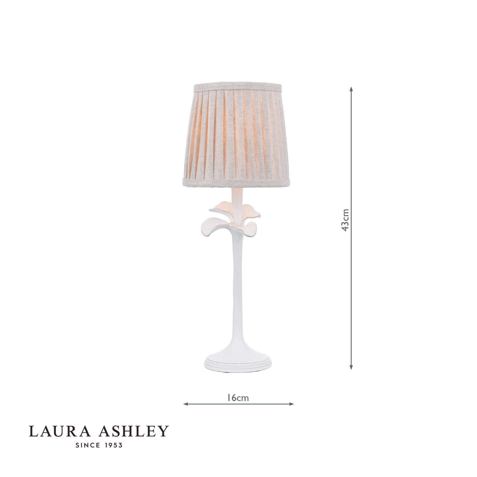 Laura Ashley Eleni Table Lamp Matt White With Shade