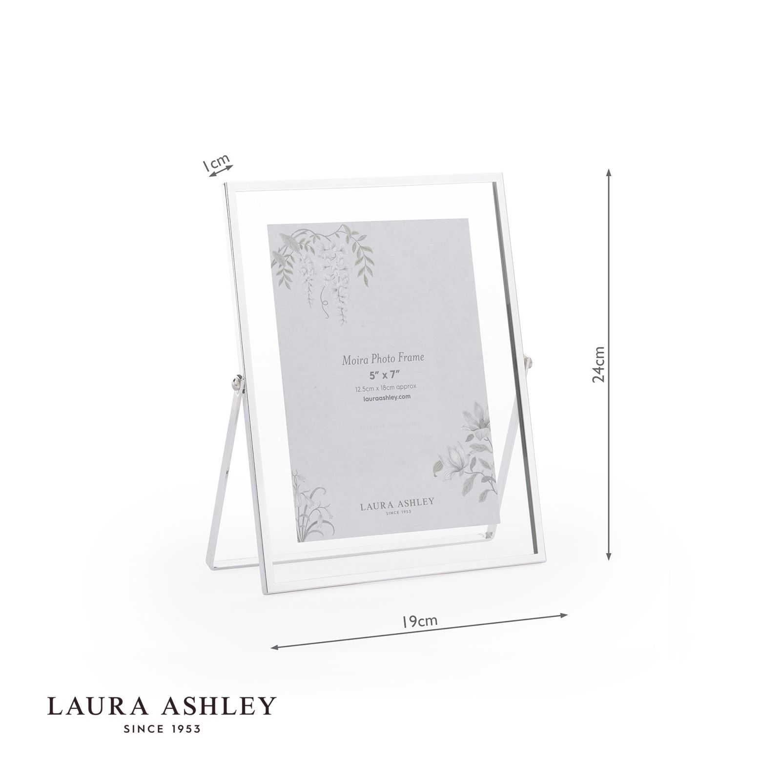 Moira Photo Frame Polished Silver and Glass 5