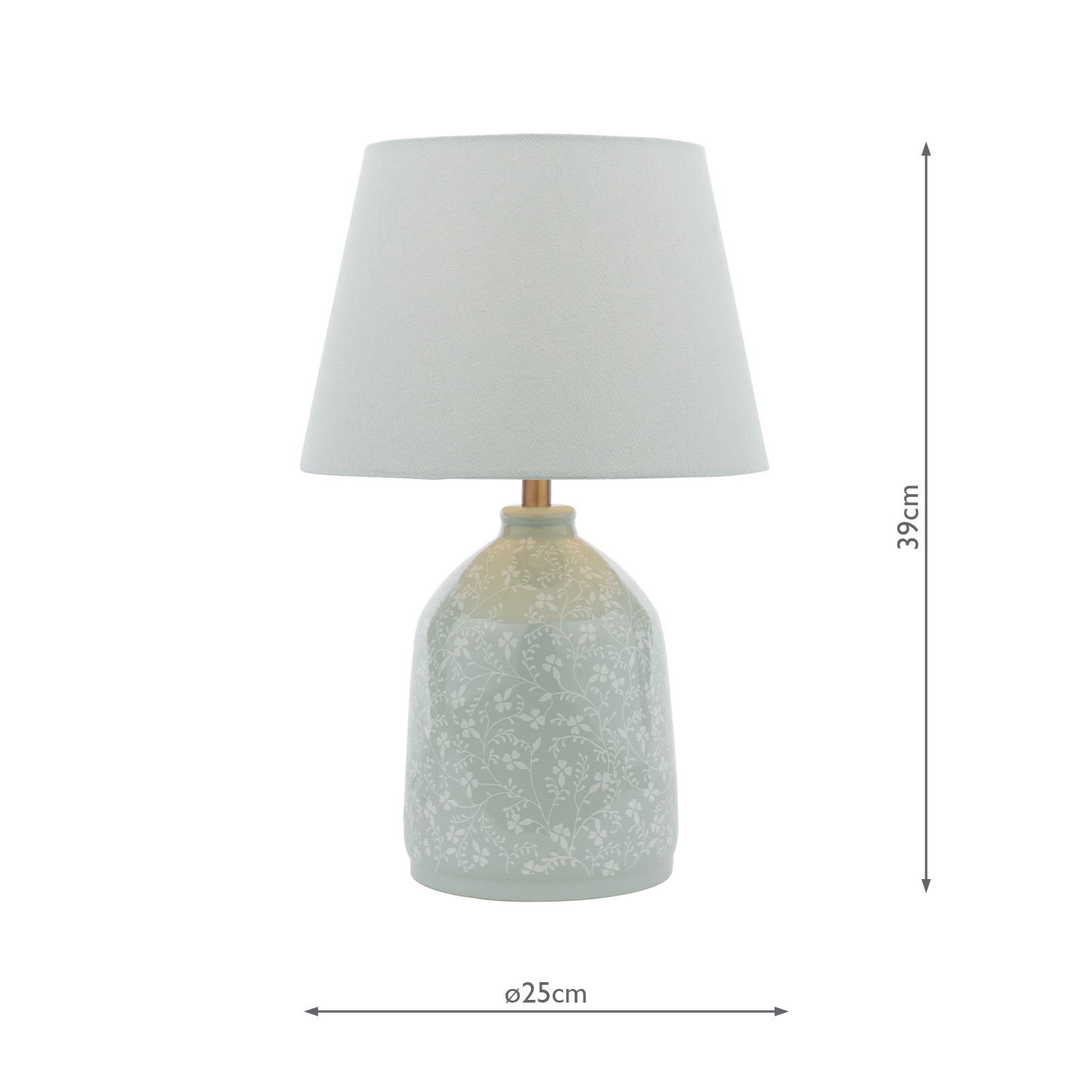 Laura Ashley Campion Table Lamp Blue Ceramic With Shade