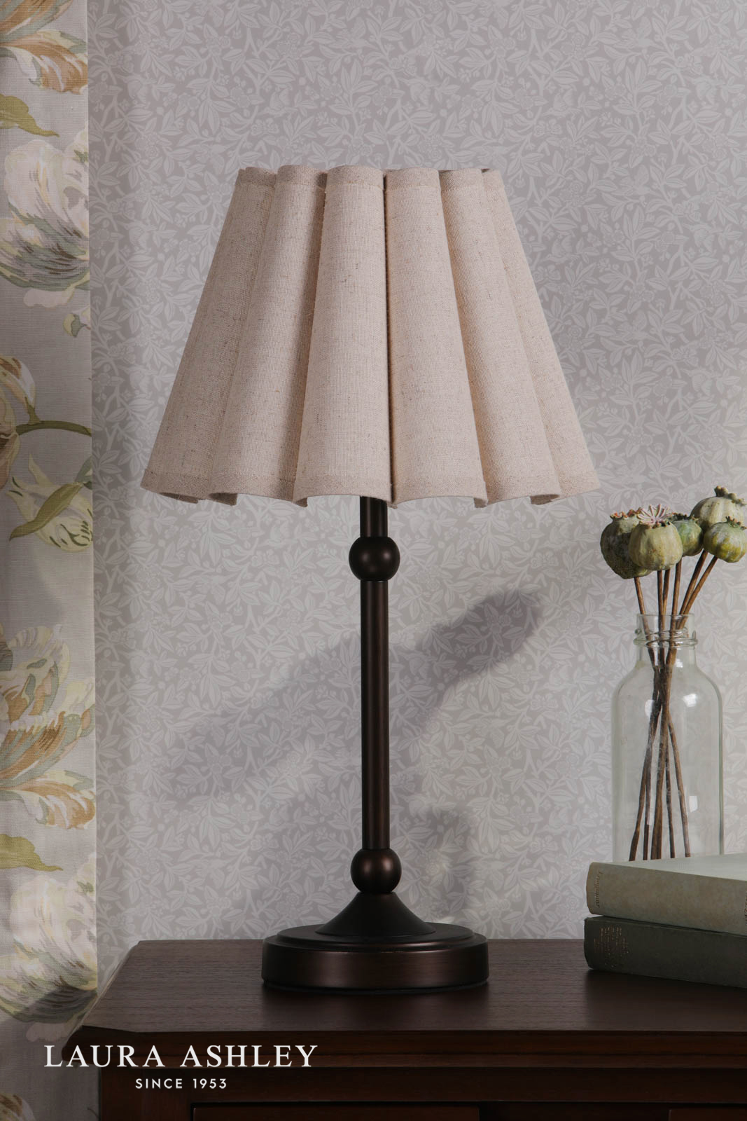 Laura Ashley Holwell Table Lamp Antique Bronze With Shade