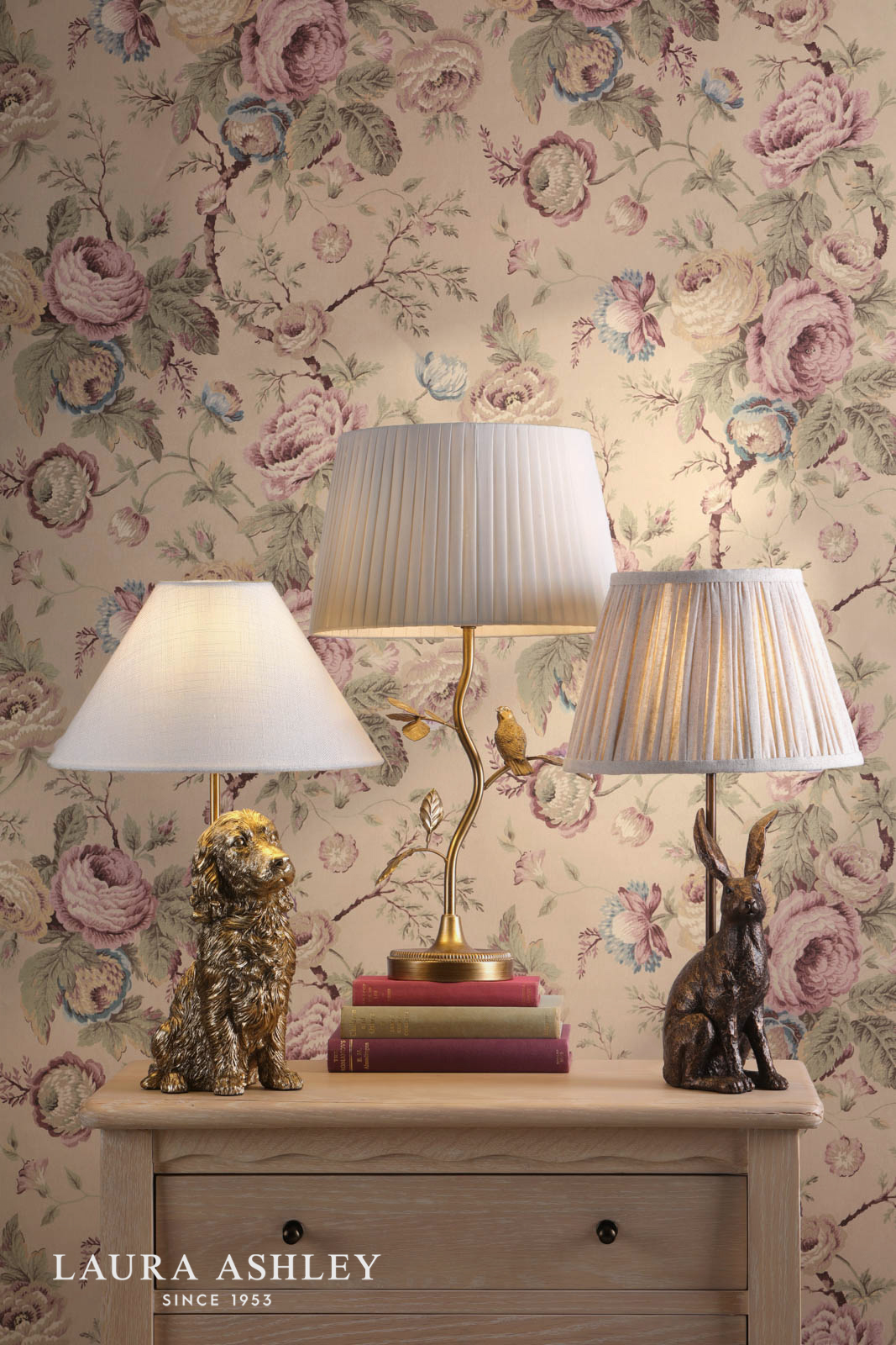 Laura Ashley Hare Table Lamp Antique Bronze With Shade