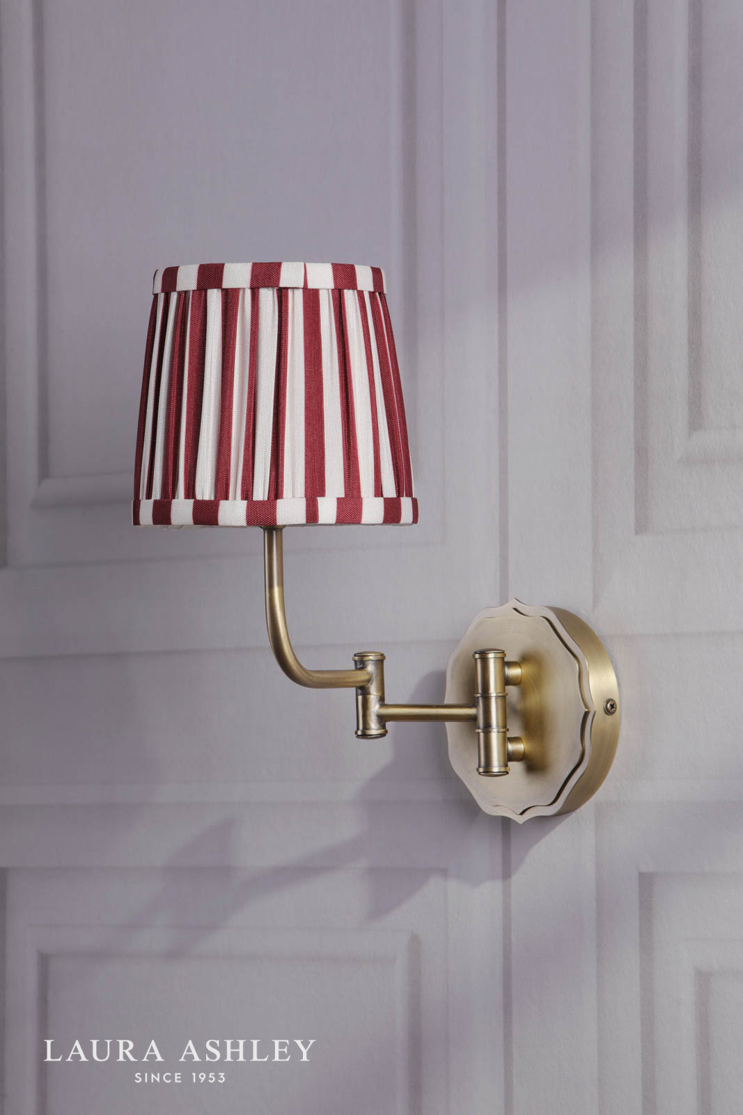 Laura Ashley Denwick Wall Light Matt Antique Brass With Shade