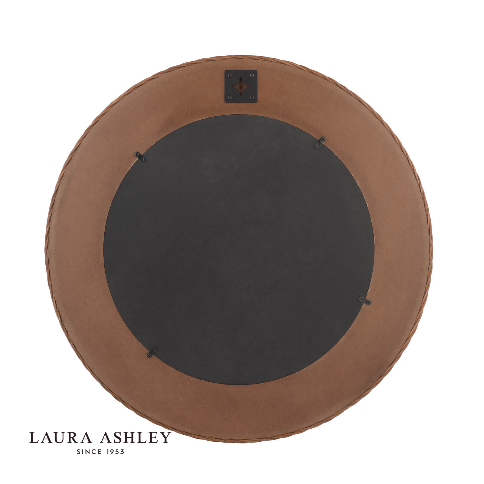 Laura Ashley Cait Mirror Dark Rattan 60cm