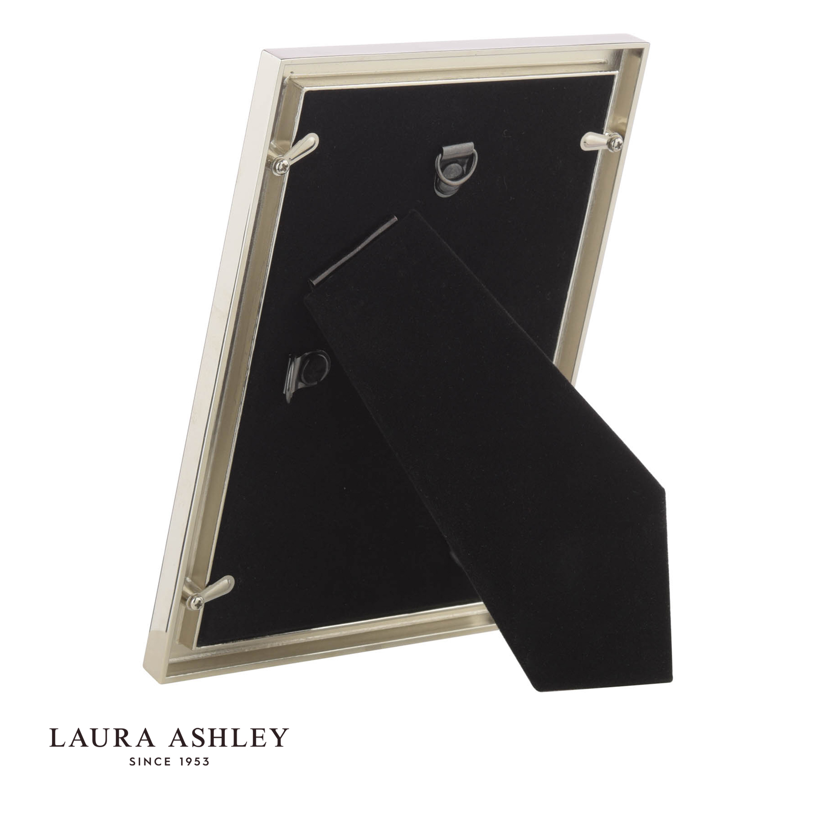 Laura Ashley Whitford Photo Frame Polished Nickel and Pink 4