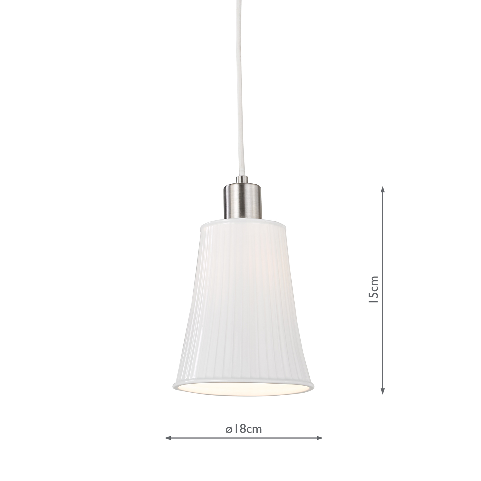 Laura Ashley Porcelain Easy Fit Pendant Cream Ceramic
