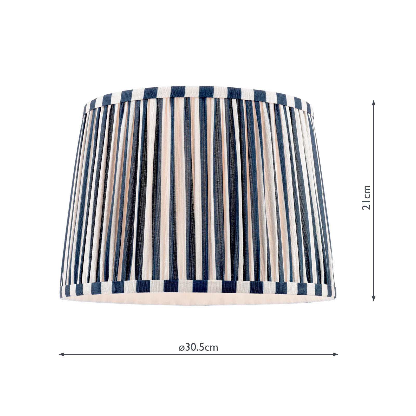 Laura Ashley Denwick Blue Cotton Tapered Drum Shade 30cm/12 inch