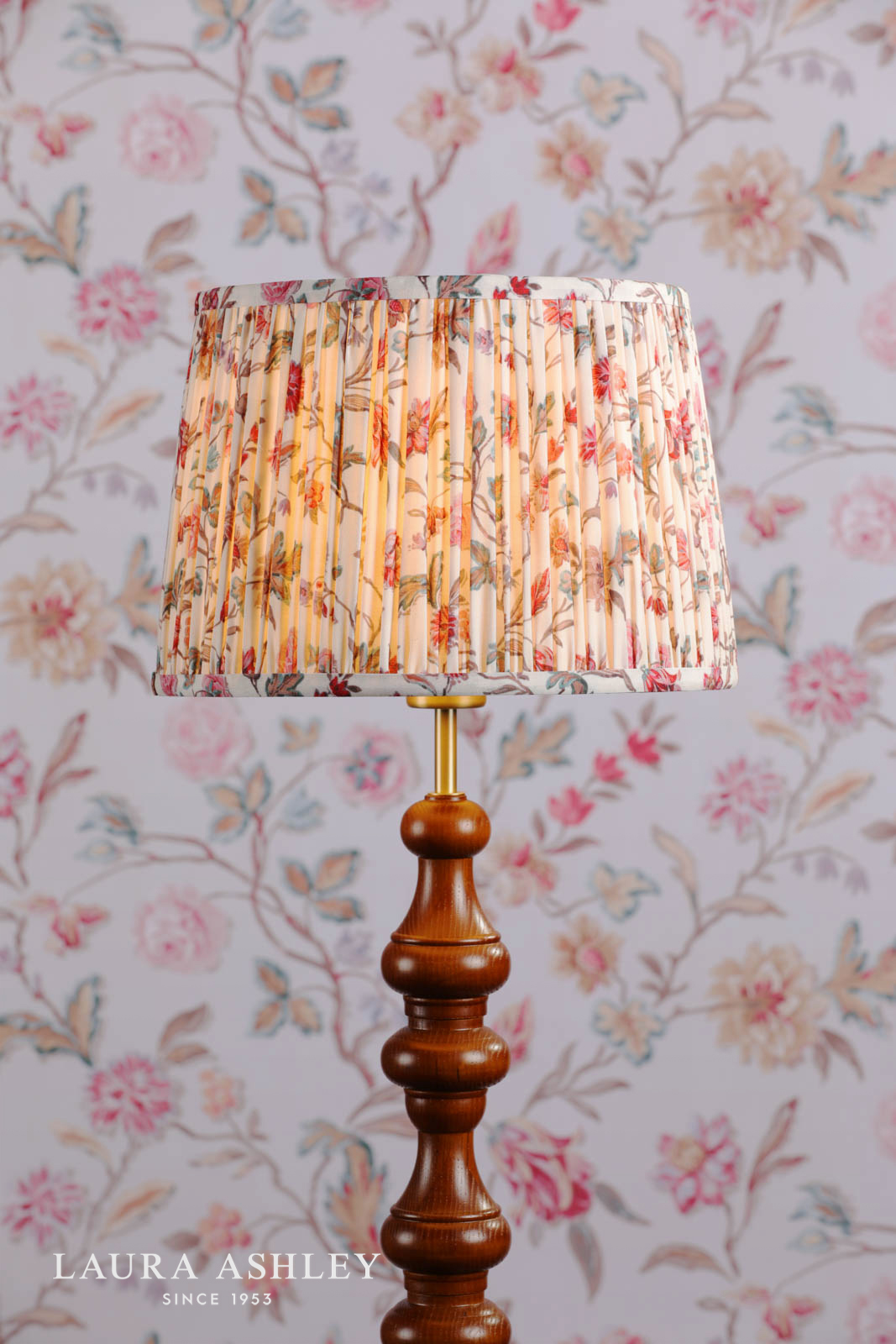 Laura Ashley Lingmell Trail Cream Cotton Tapered Drum Shade 30cm/12 inch