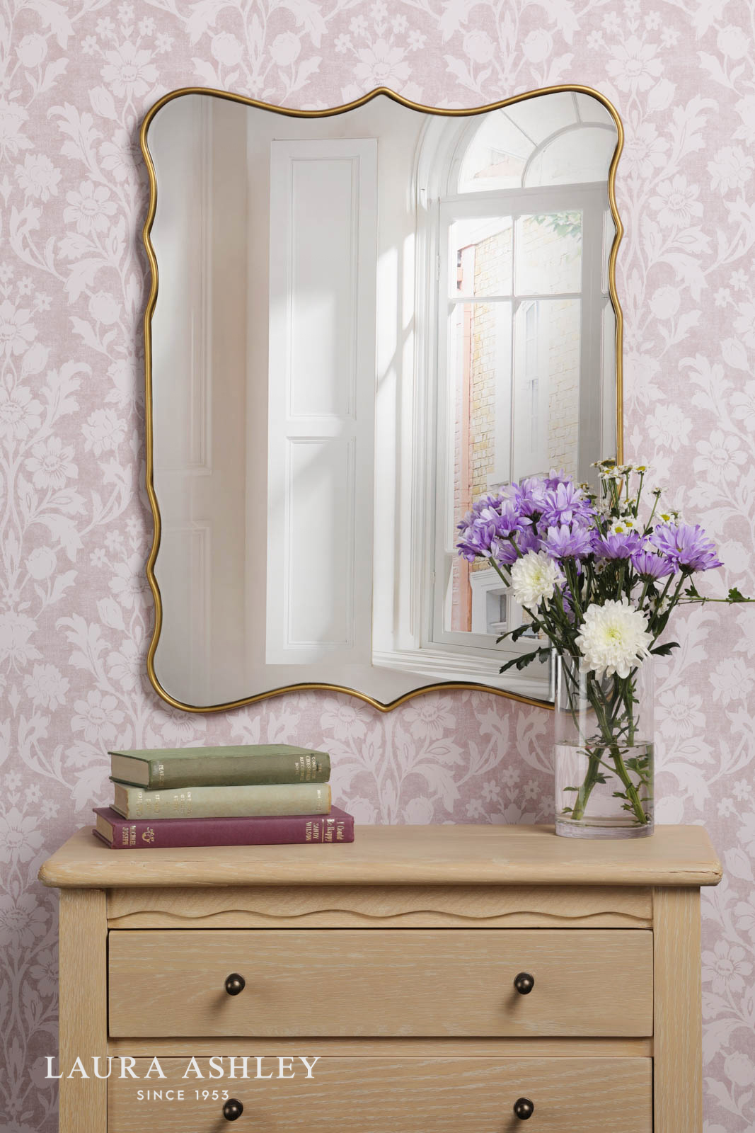 Laura Ashley Medora Mirror Matt Gold 64.5 X 49.5cm