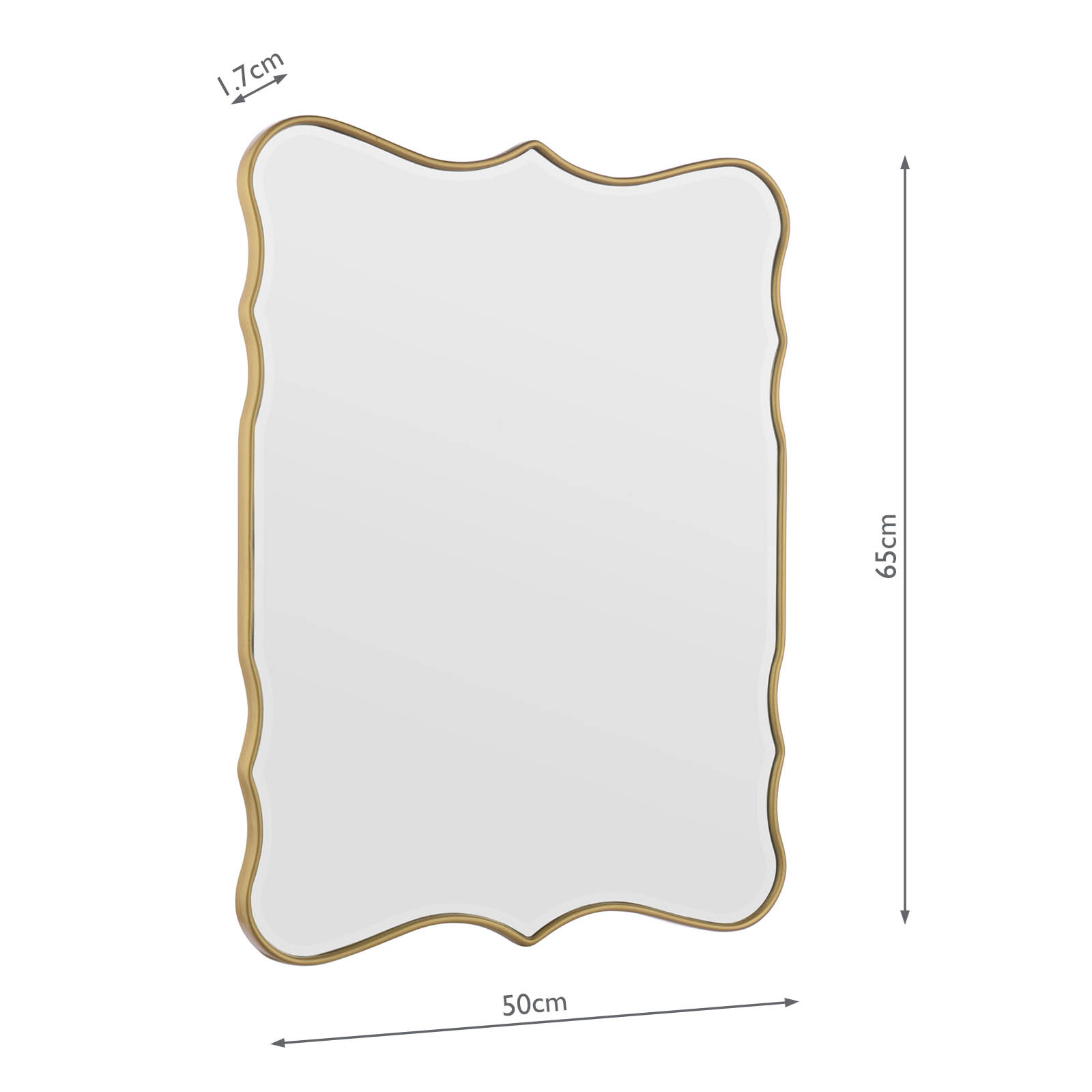 Laura Ashley Medora Mirror Matt Gold 64.5 X 49.5cm