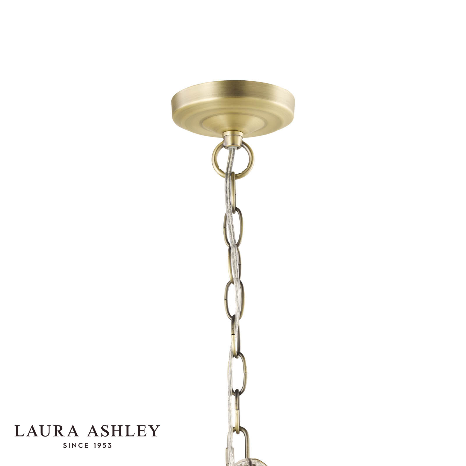 Laura Ashley Scoop Pendant Textured Glass and Matt Antique Brass
