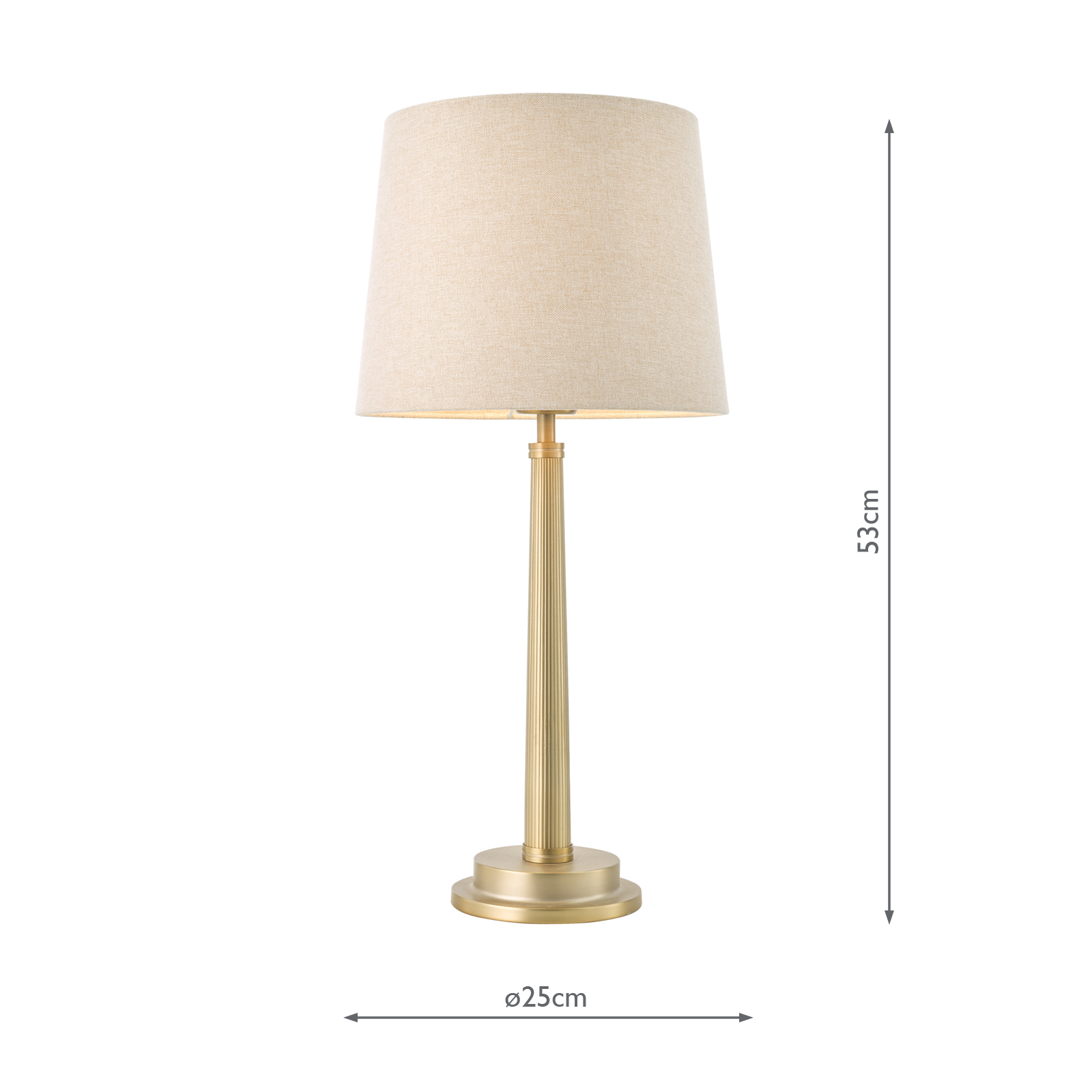 Laura Ashley Sullivan Table Lamp Matt Champagne With Shade