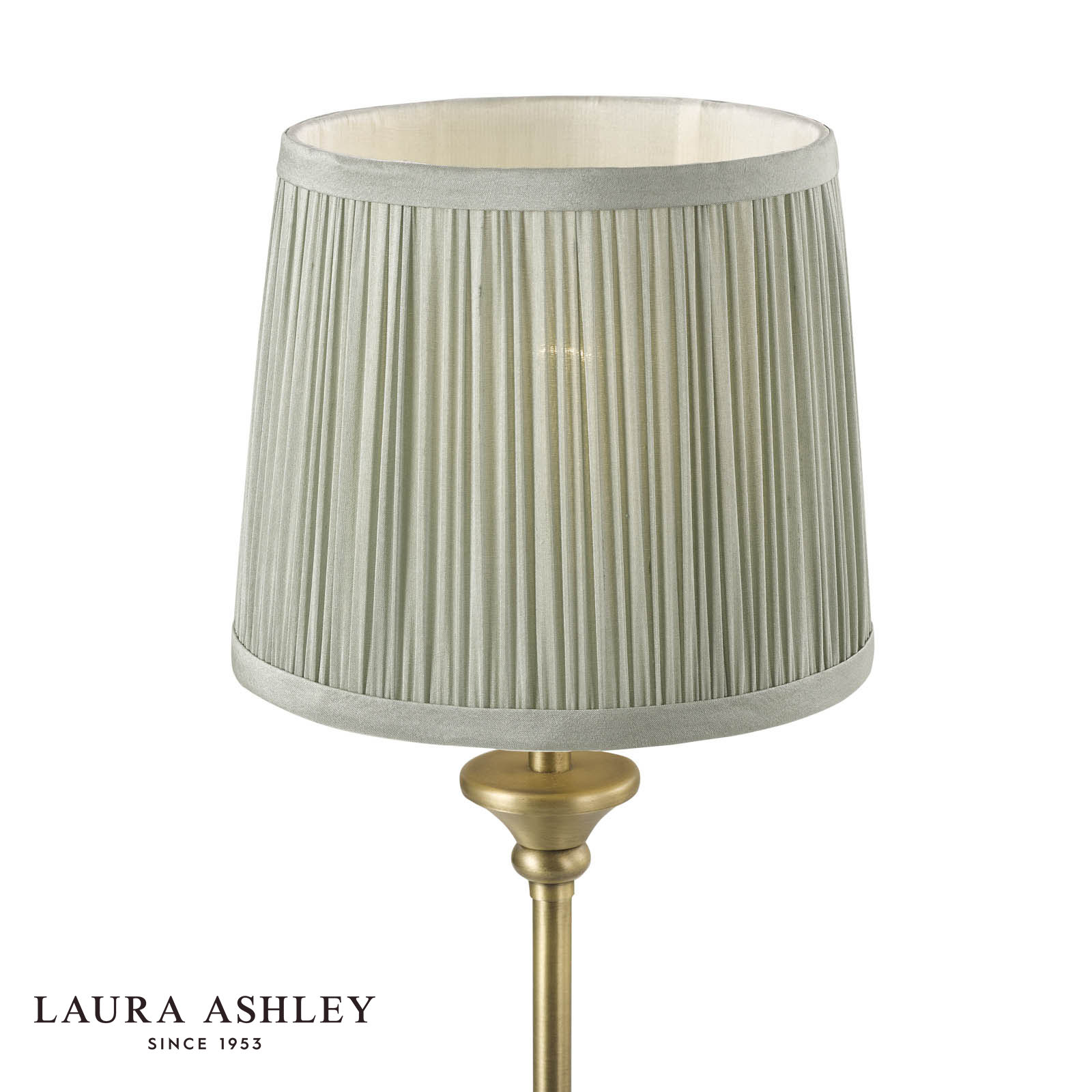 Laura Ashley Hemsley Table Lamp Matt Antique Brass With Shade