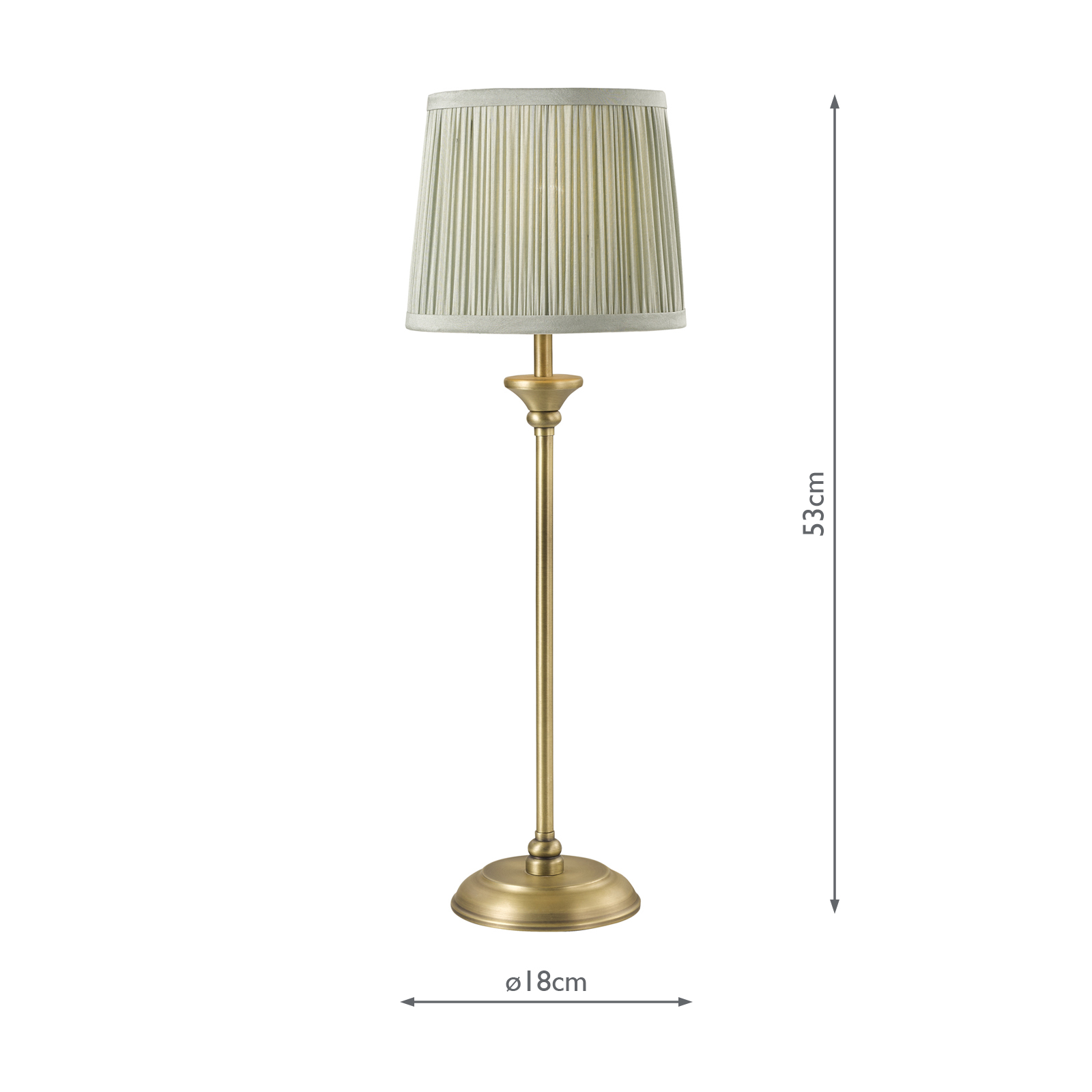 Laura Ashley Hemsley Table Lamp Matt Antique Brass With Shade