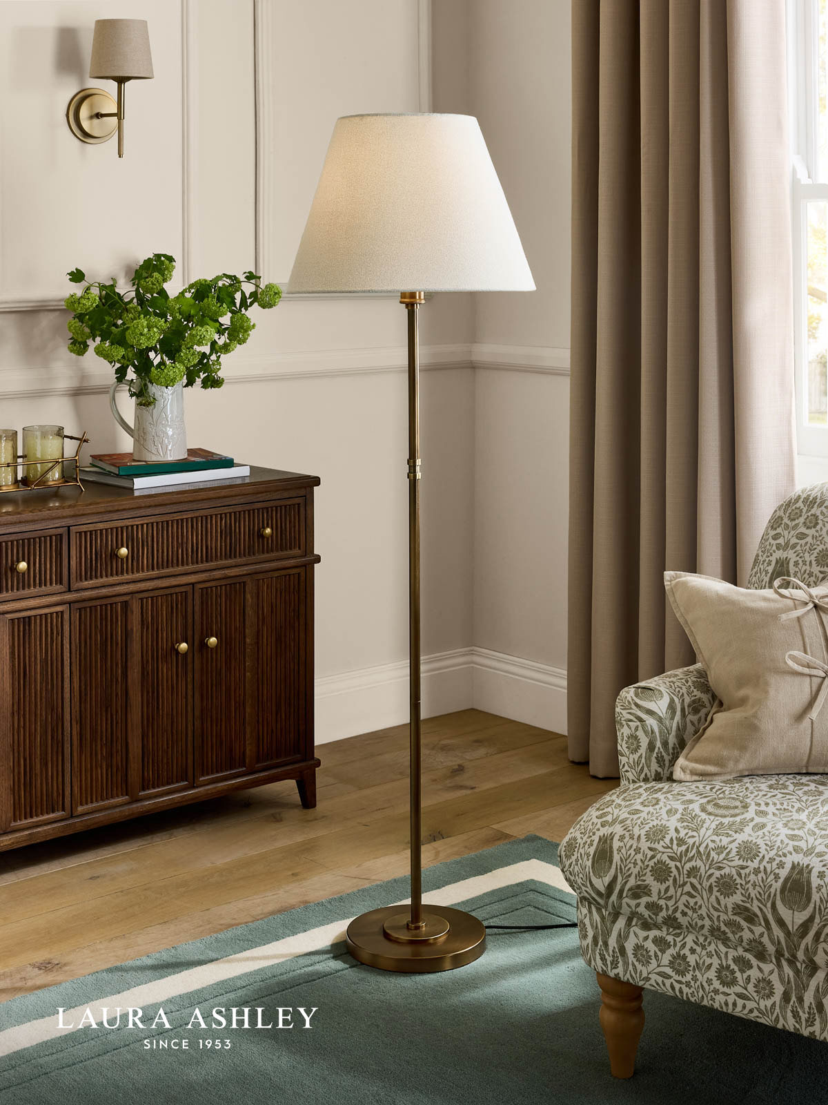 Laura Ashley Denston Floor Lamp Antique Bronze With Shade