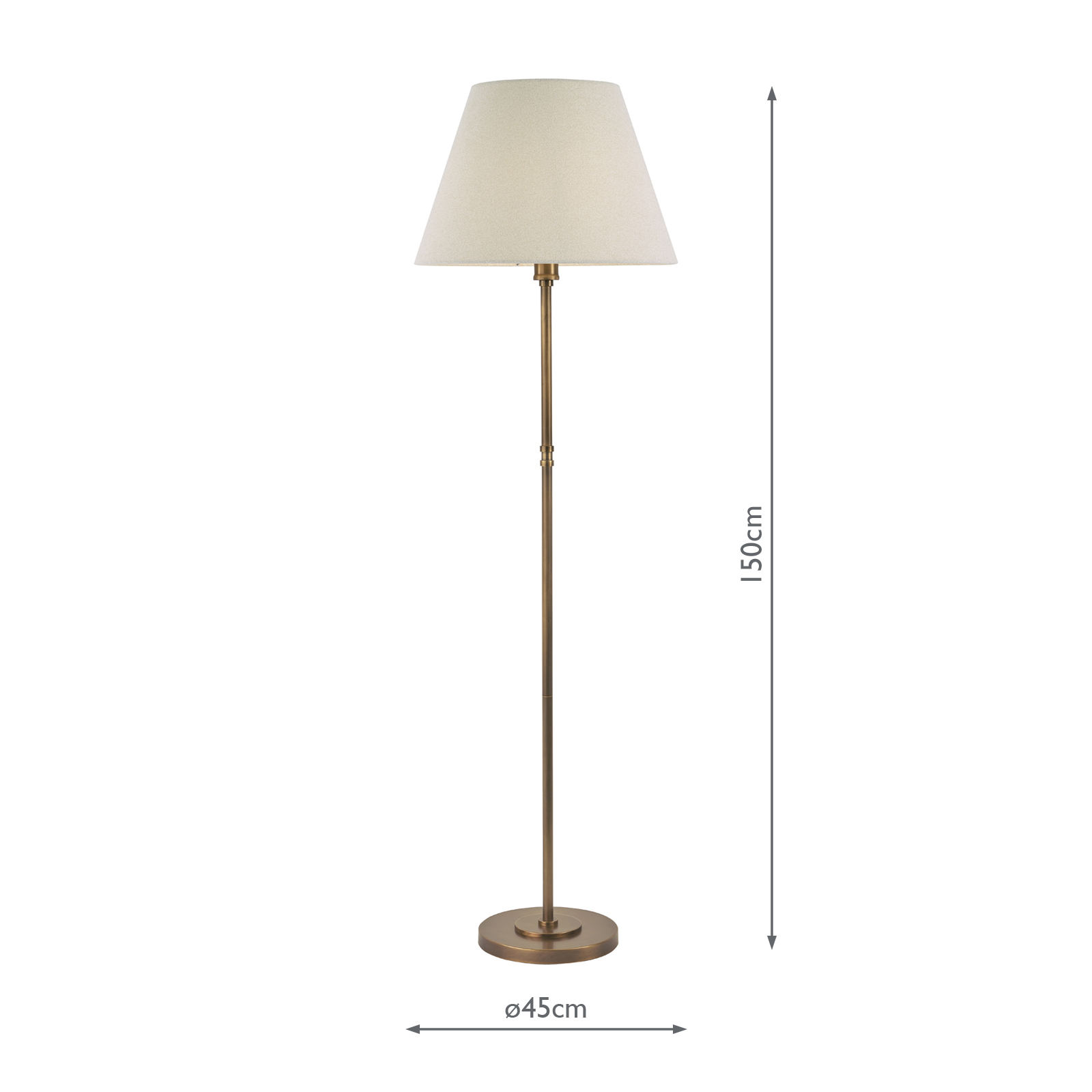 Laura Ashley Denston Floor Lamp Antique Bronze With Shade