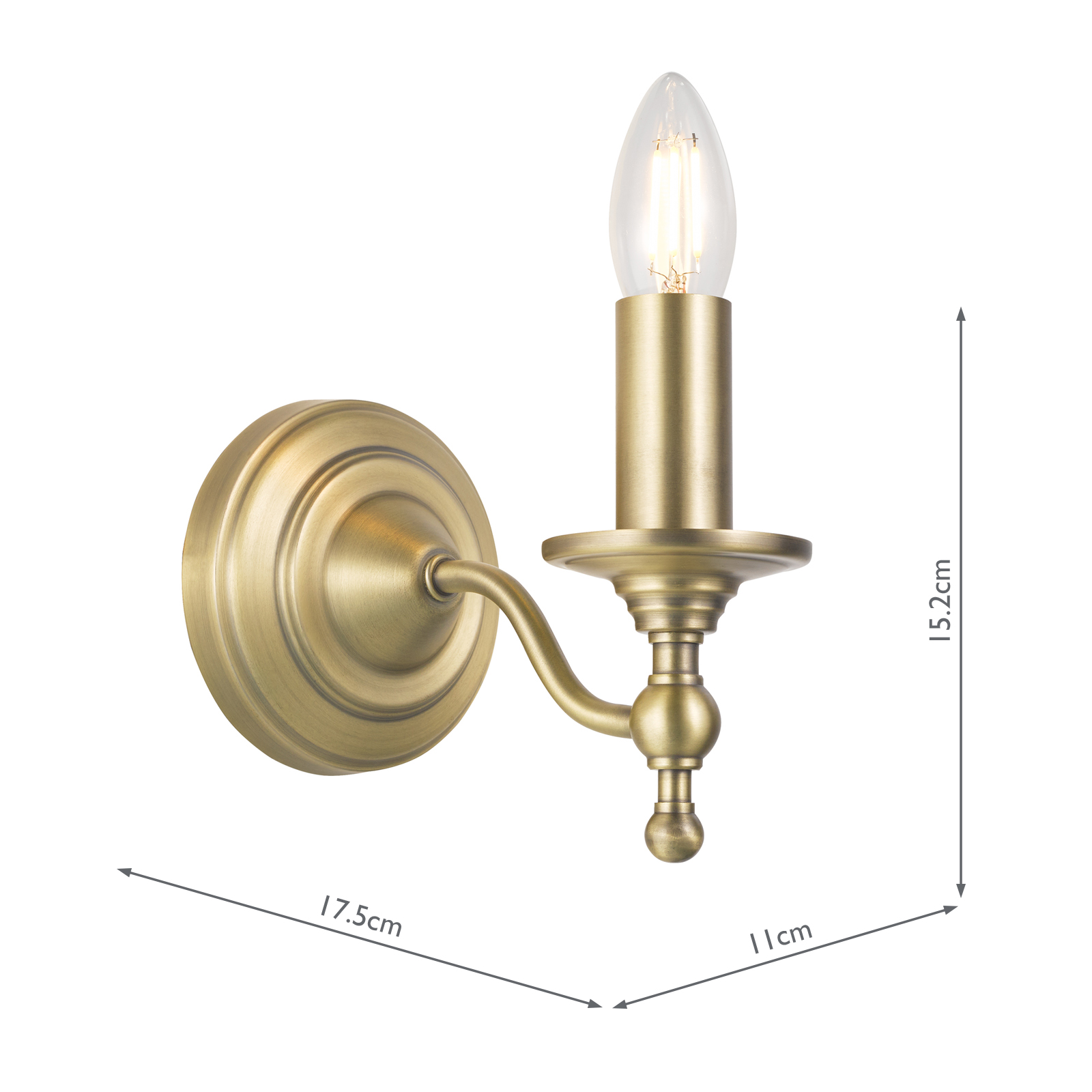 Laura Ashley Ludchurch Wall Light Matt Antique Brass Bracket Only