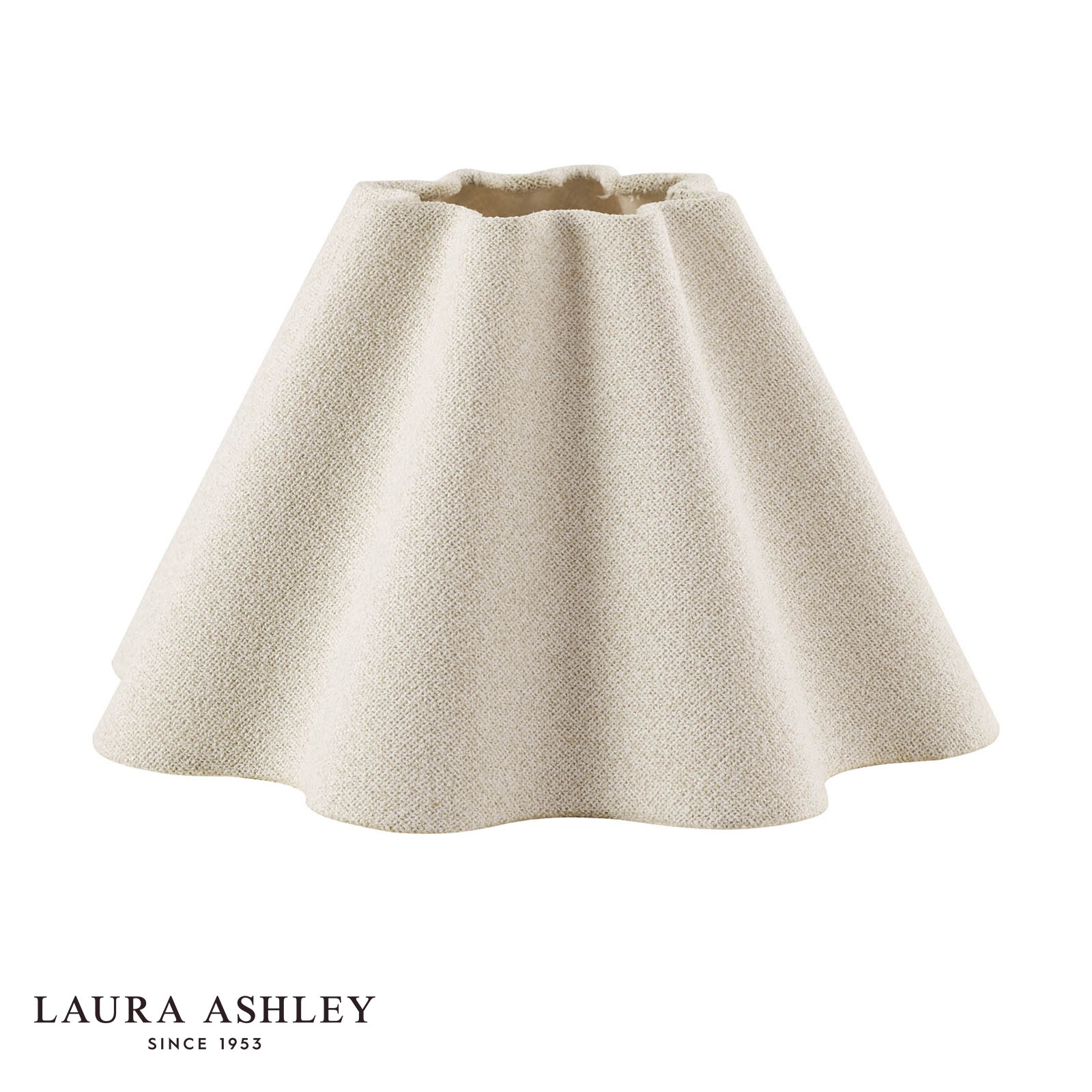 Laura Ashley Wavy Cream Cotton Scalloped Shade 31cm/12 inch