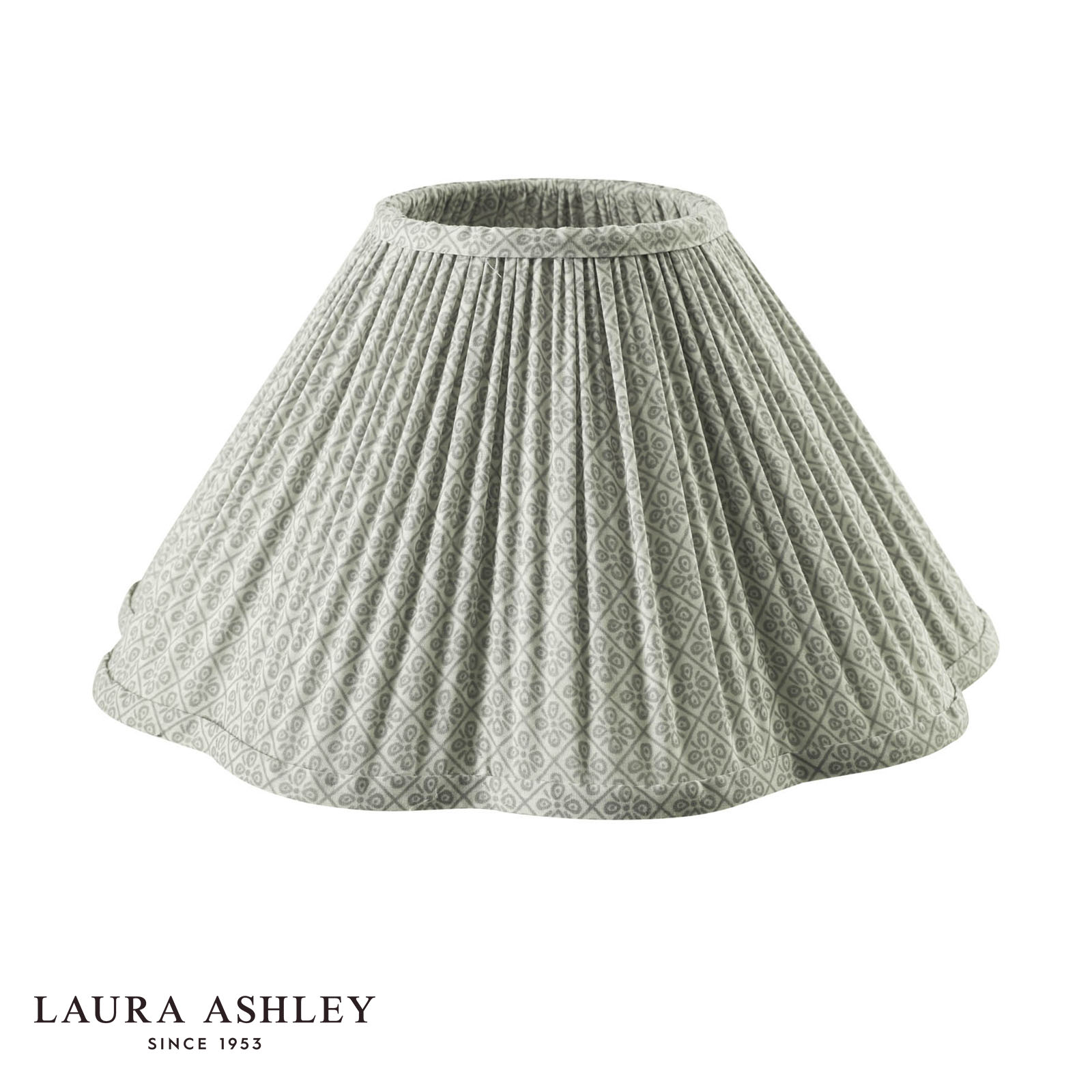 Laura Ashley Longcroft Natural Cotton Scalloped Shade 40cm/16 Inch