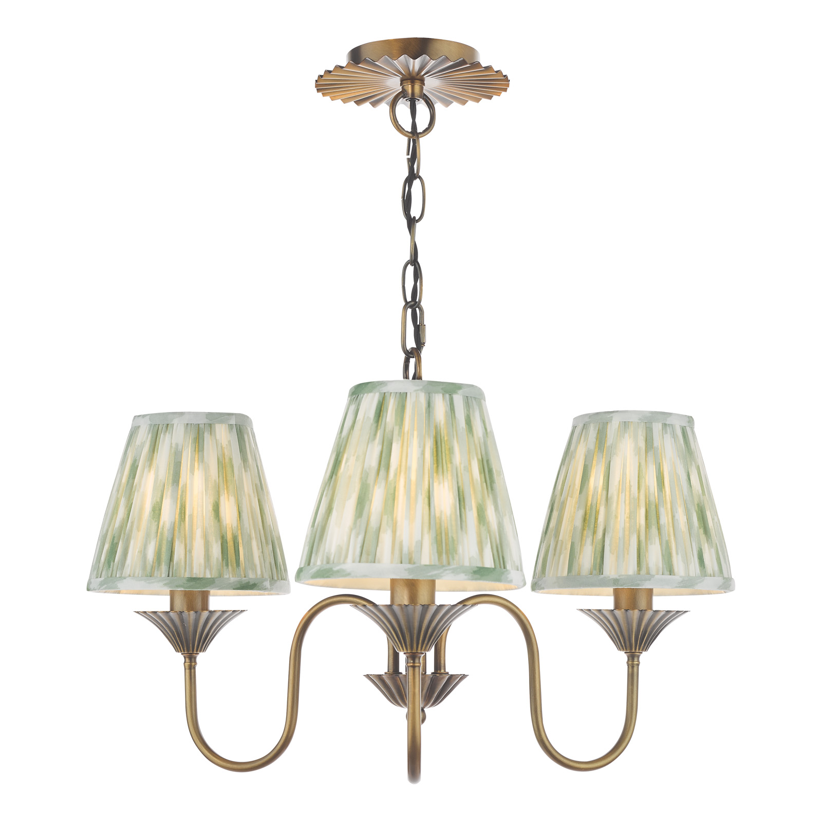 Lydian 3 Light Pendant Antique Bronze With Shade