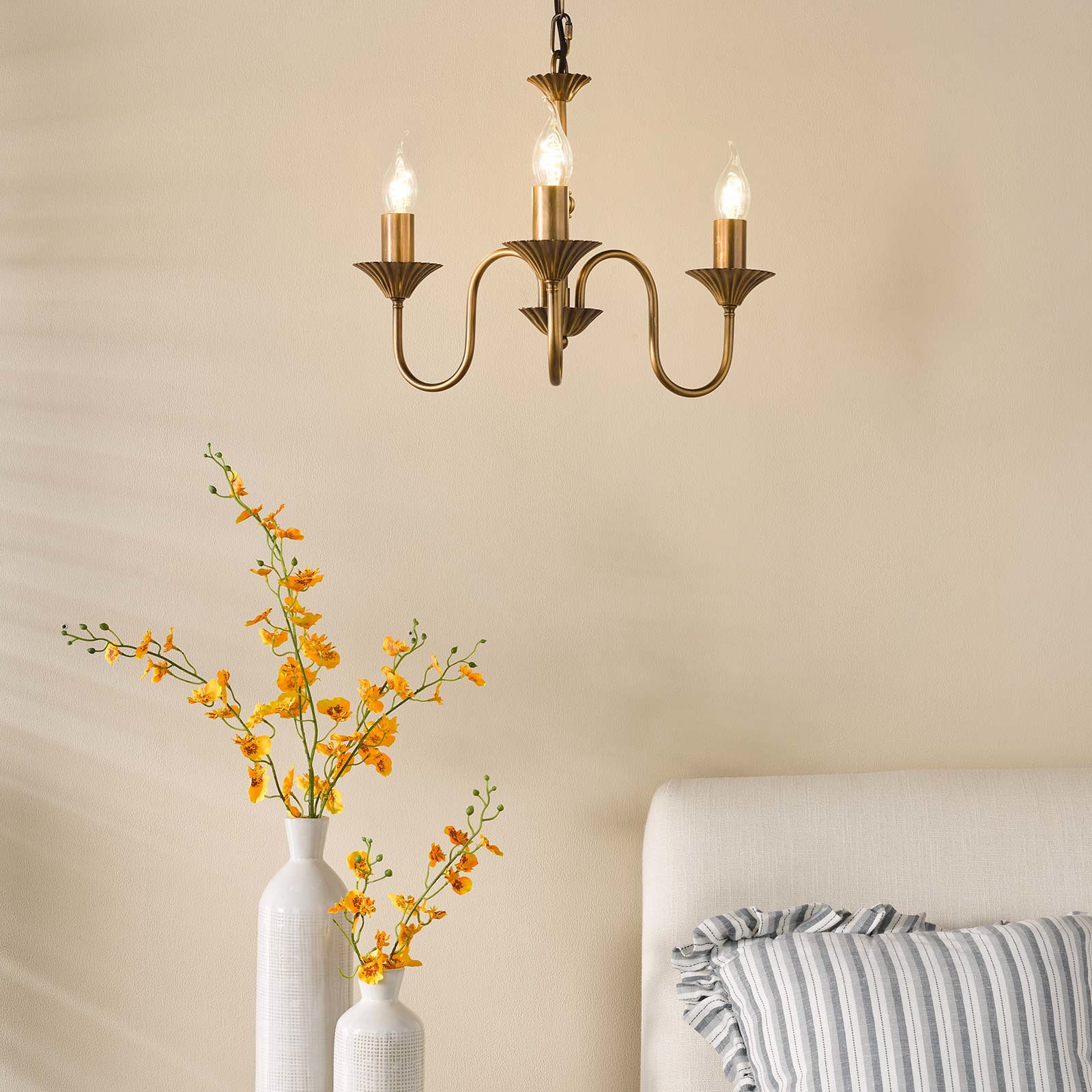 Lydian 3 Light Pendant Antique Bronze Fitting Only