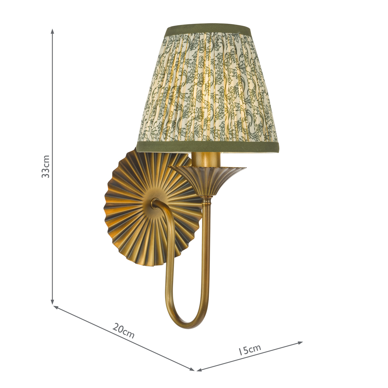 Lydian Wall Light Antique Bronze With Shade