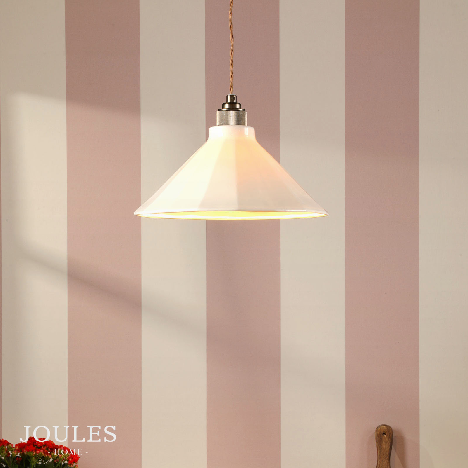 Joules Lynton Pendant Satin Bronze and Cream Ceramic
