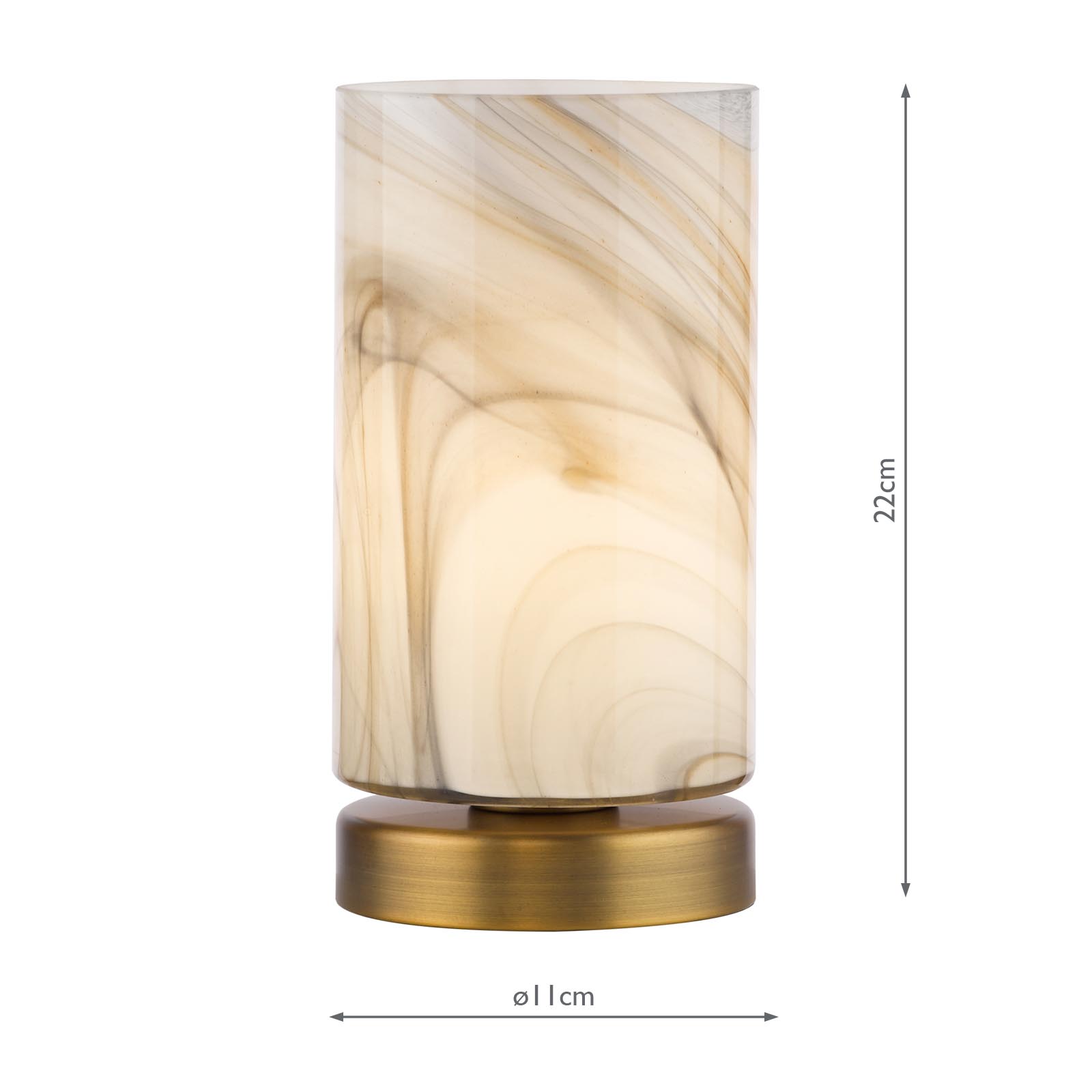 Magda Table Lamp Antique Bronze and Art Glass