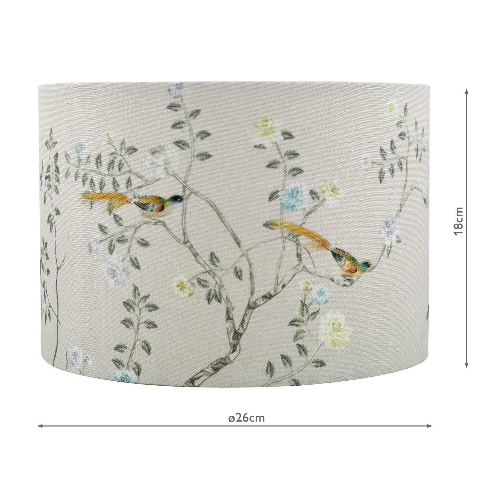 Marble Hill Taupe 100% Cotton Drum Shade 26cm