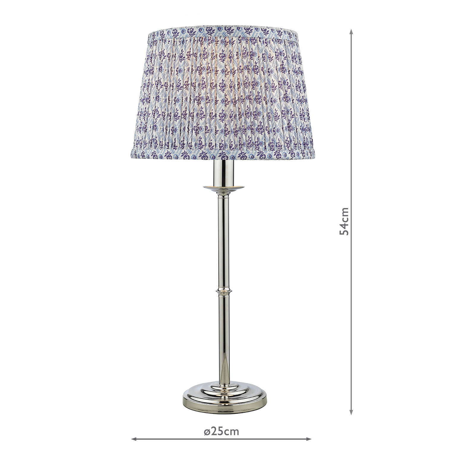 Marble Hill Table Lamp Polished Nickel With Shade