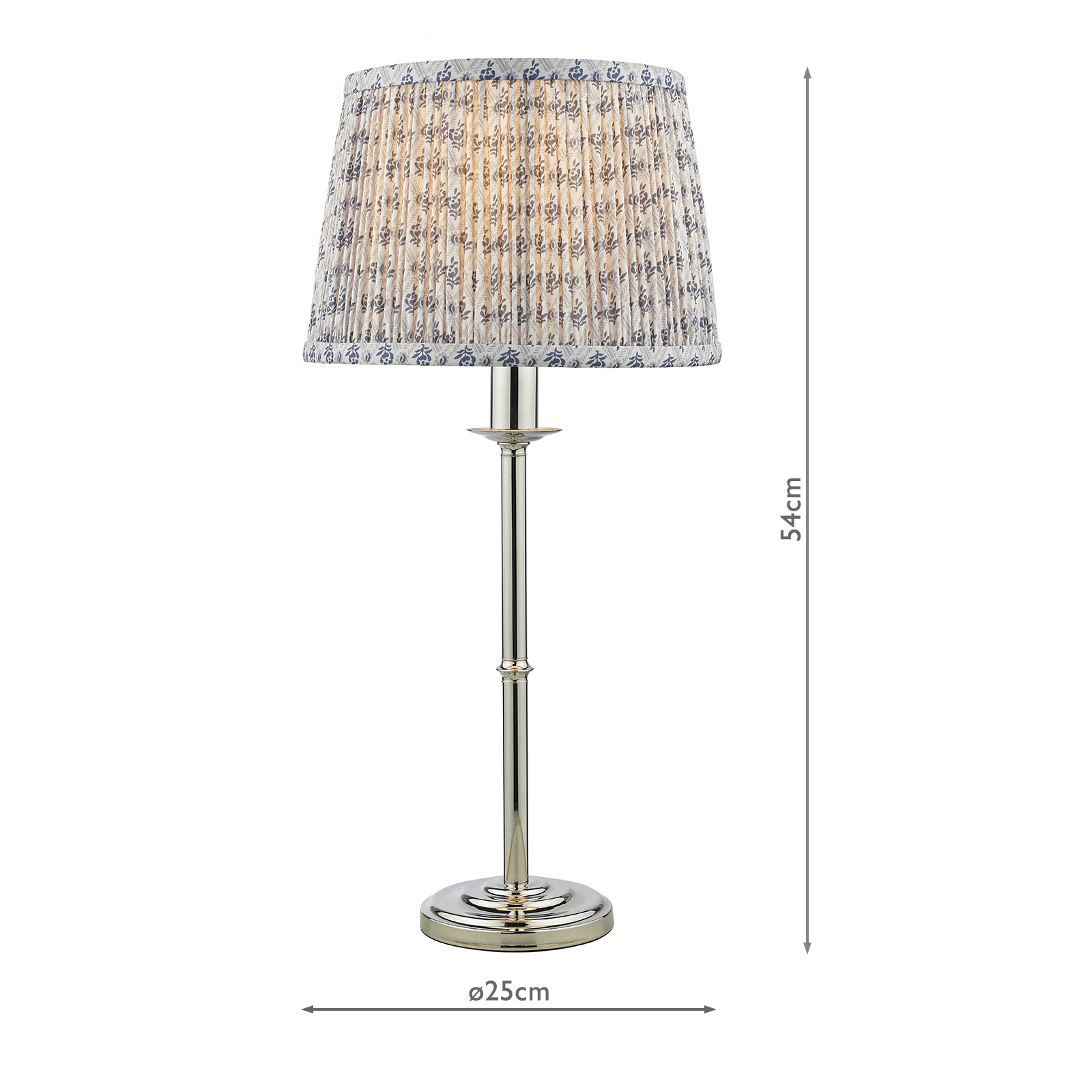 Marble Hill Table Lamp Polished Nickel With Shade