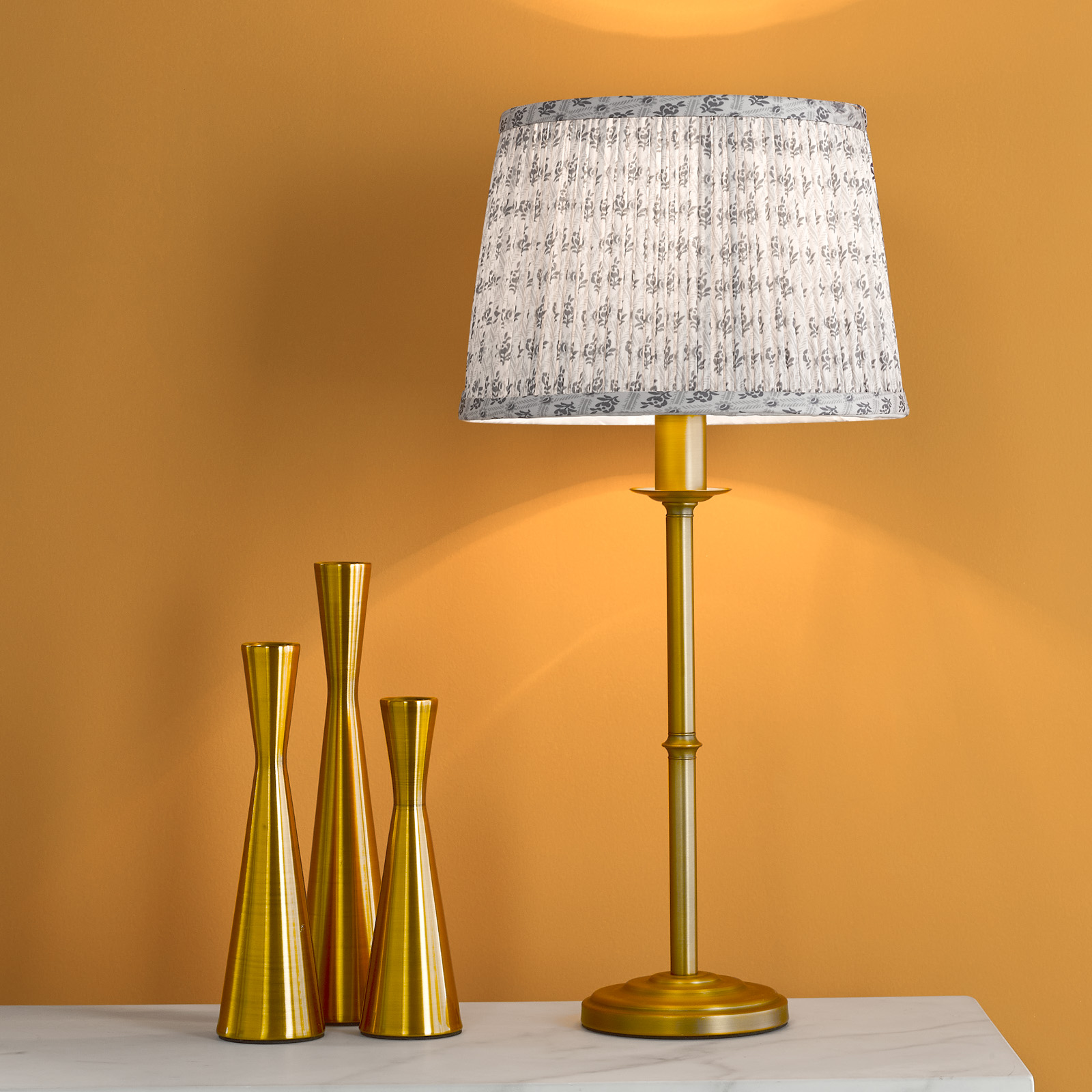 Marble Hill Table Lamp Aged Brass With Shade