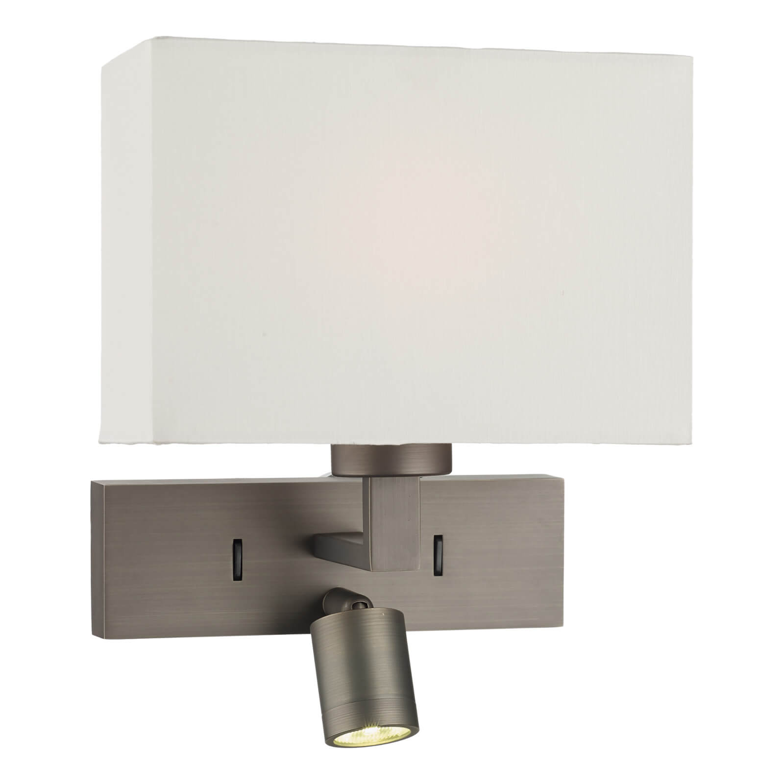 Modena Wall Light Brushed Bronze With Shade LED