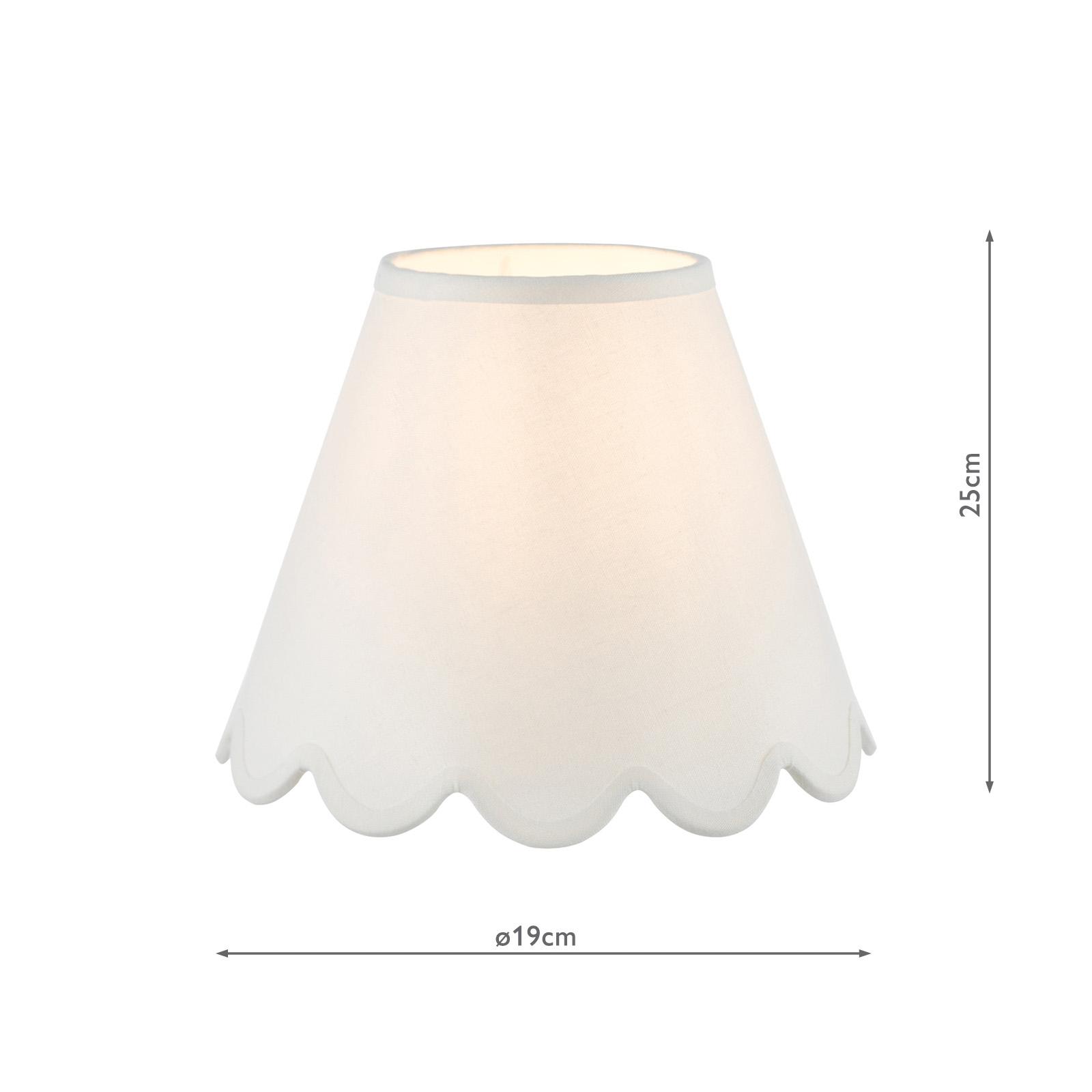 Nerita Ivory Linen Empire Shade 25cm