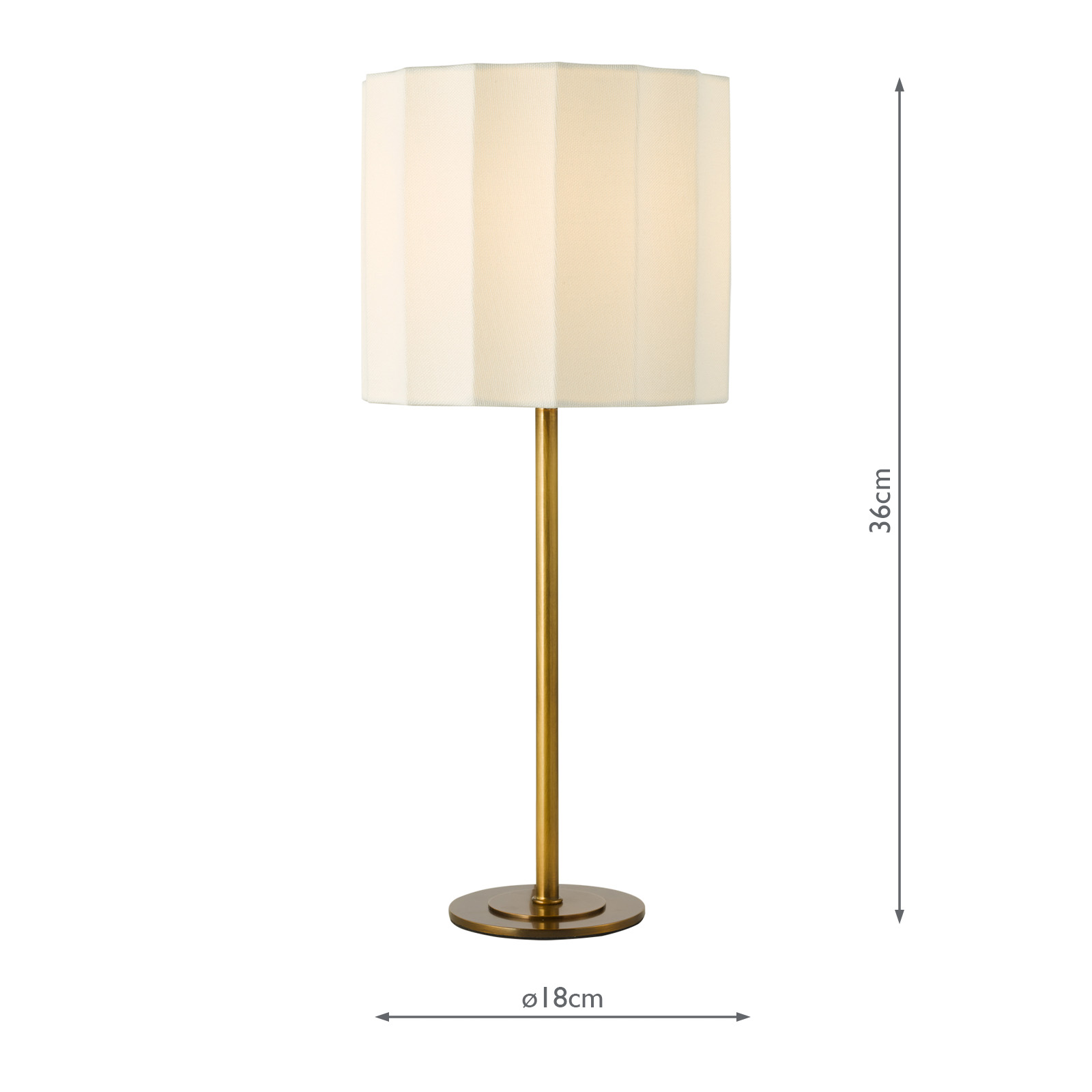 Noura Table Lamp Antique Bronze and Ivory With Shade