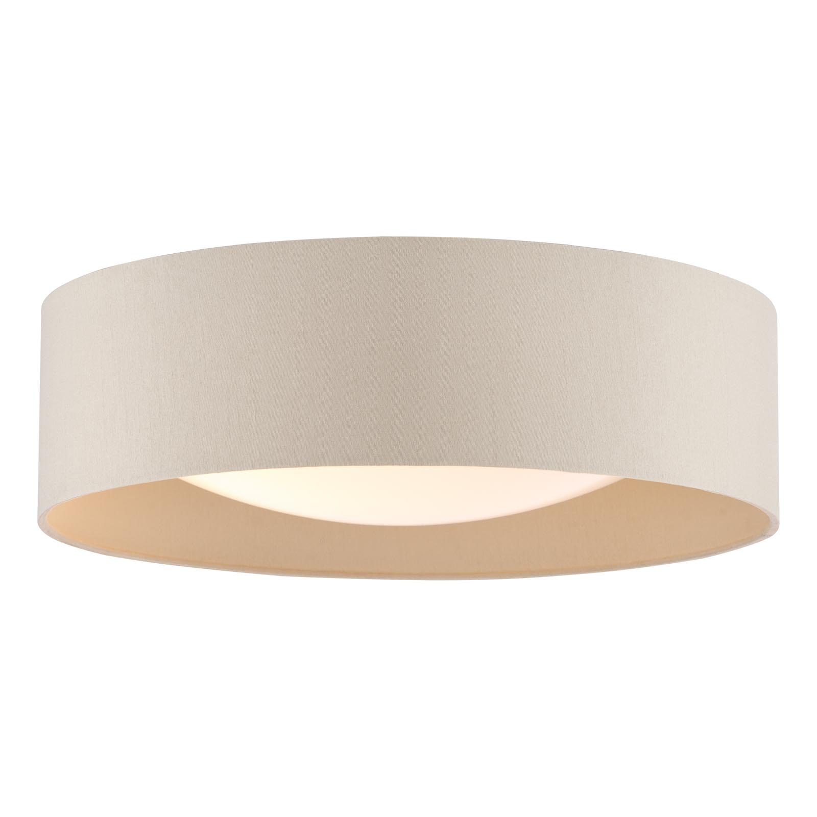 Nysa 2 Light Flush Taupe Faux Silk and Opal Frosted Acrylic Diffuser