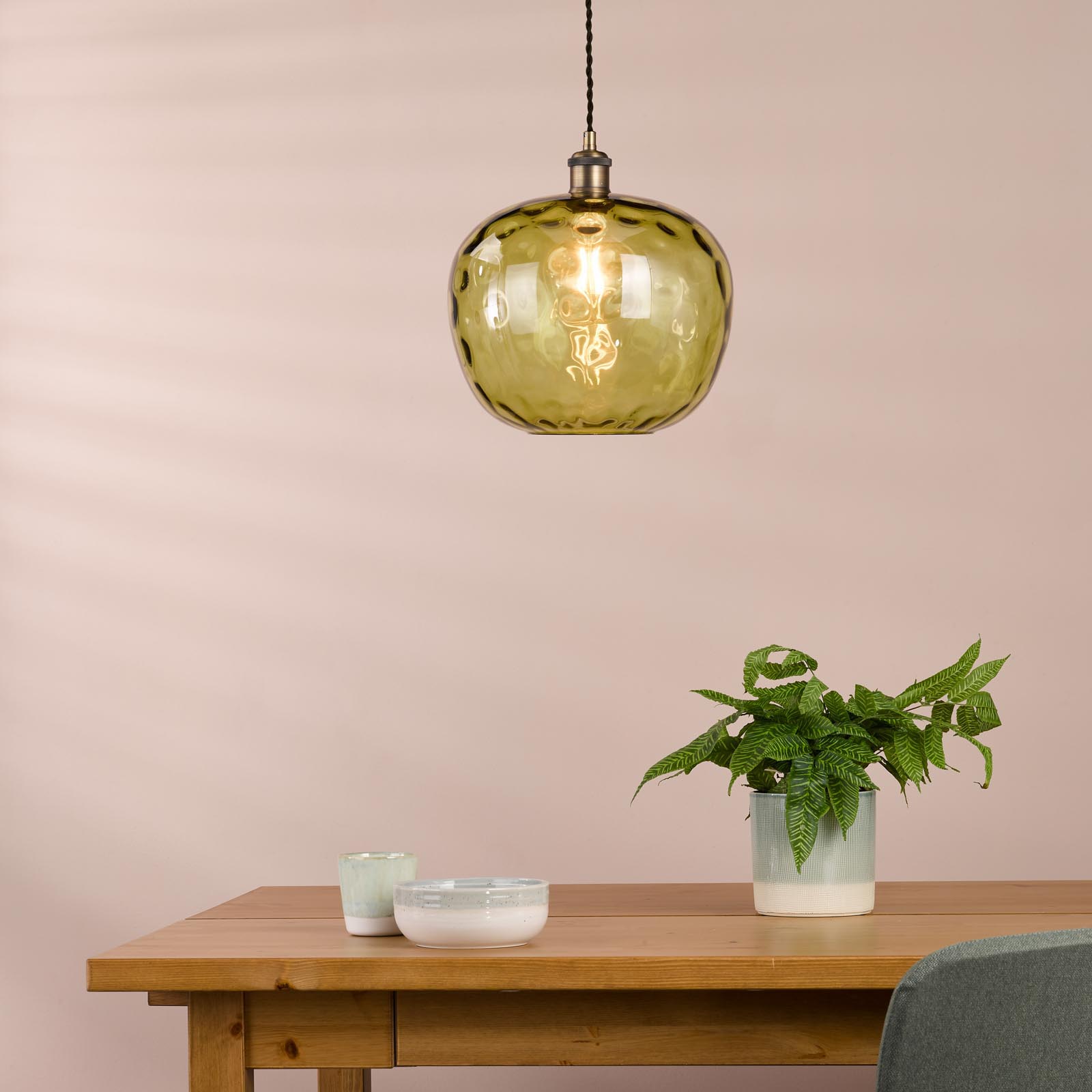 Ochon Easy Fit Pendant Green Glass
