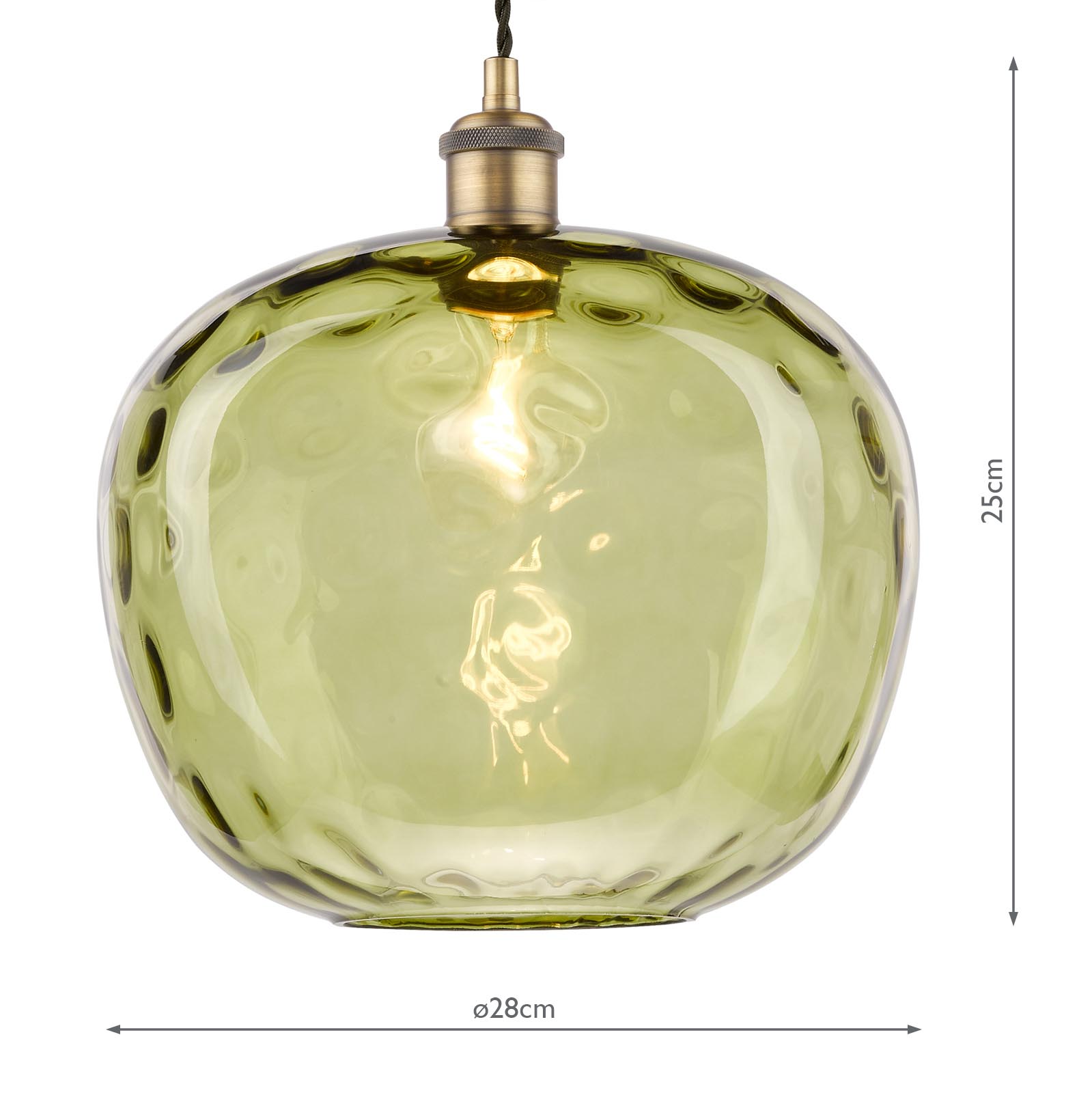Ochon Easy Fit Pendant Green Glass