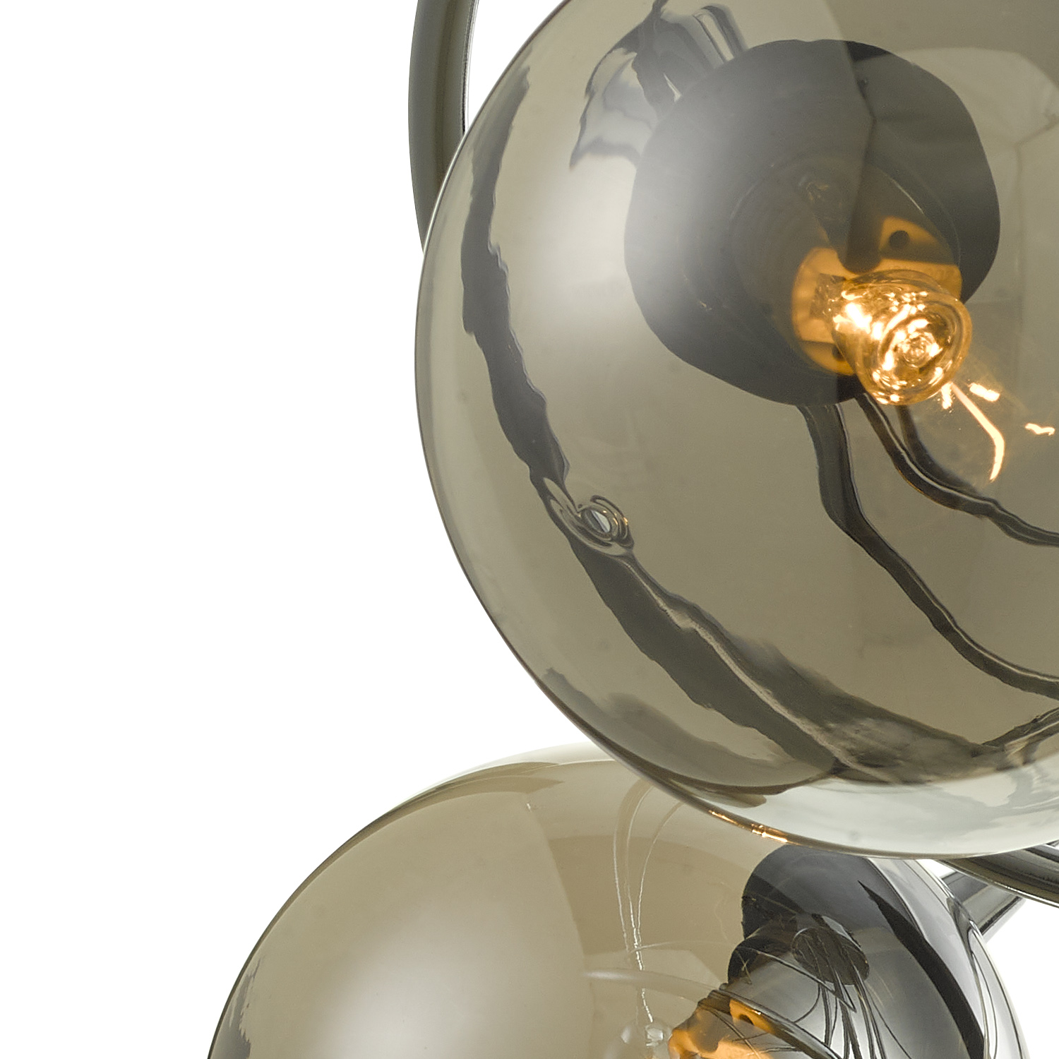 Onawa 5lt Semi Flush Polished Chrome With Smoked Glass