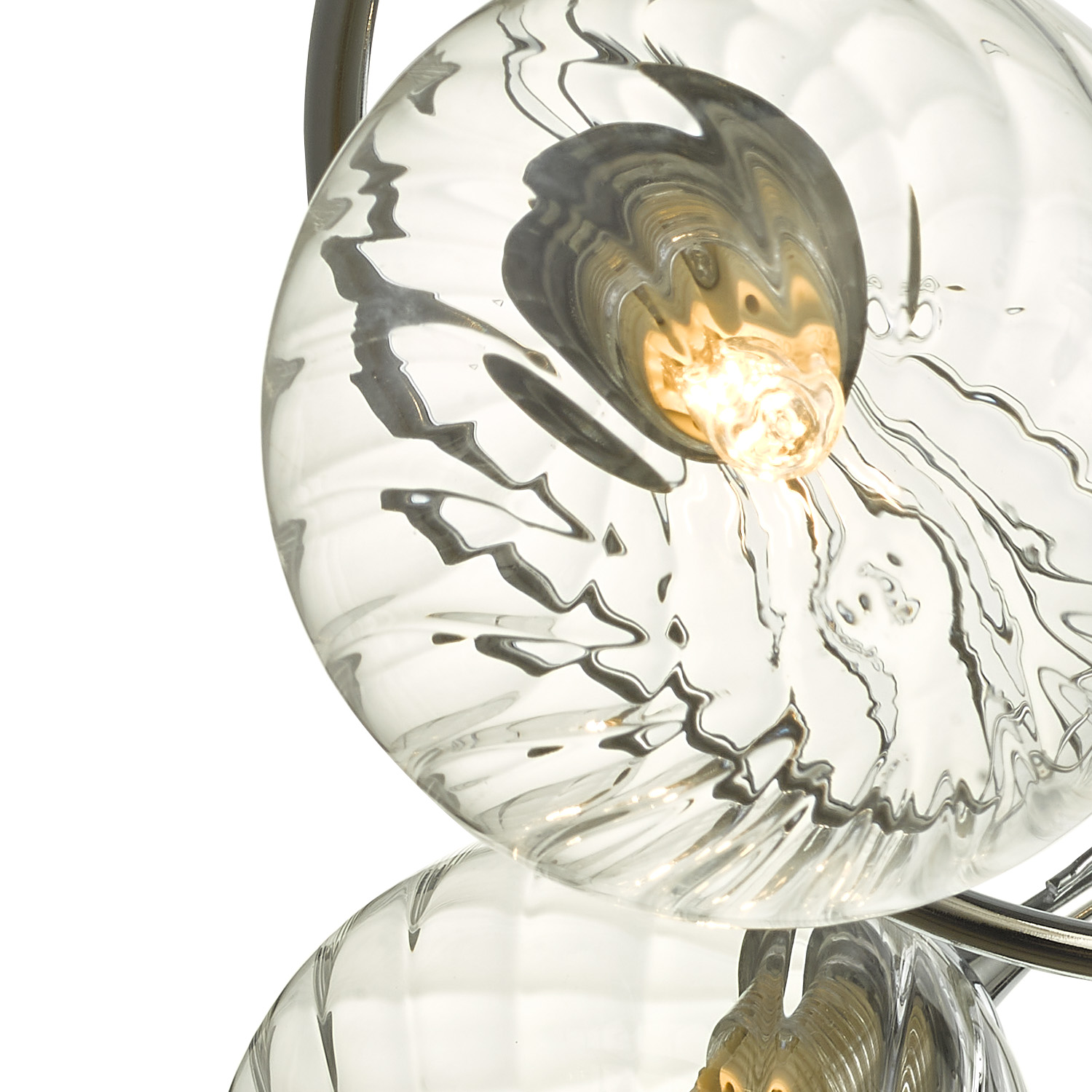 Onawa 5lt Semi Flush Polished Chrome With Twisted Glass