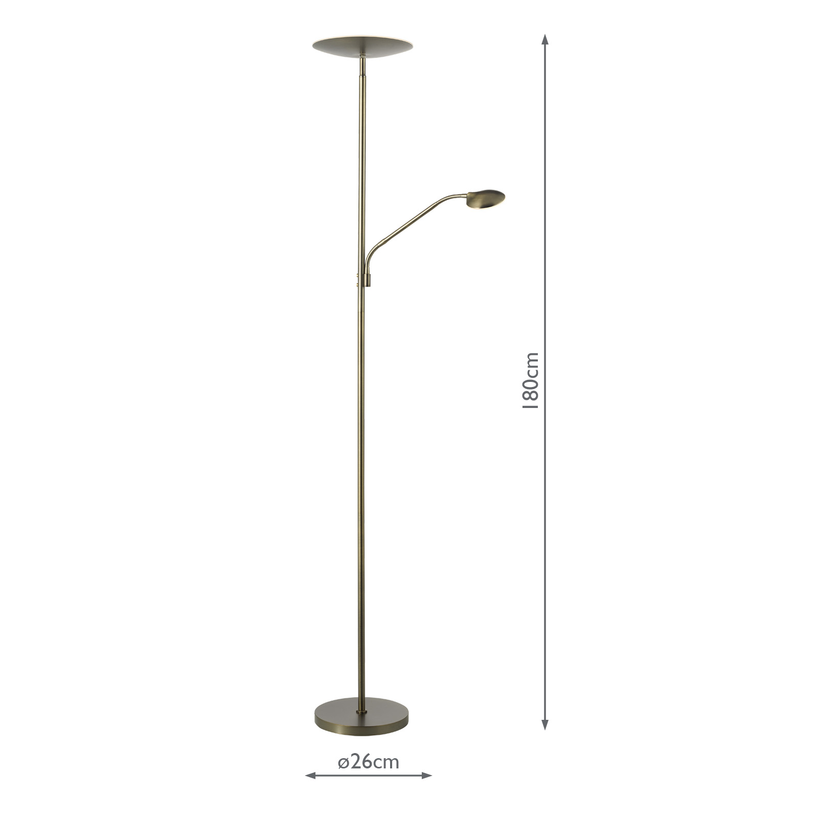 Osbert Mother & Child Floor Lamp Satin Bronze LED