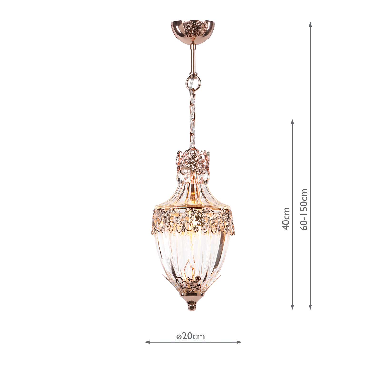 Ottoman Lantern French Gold and Glass