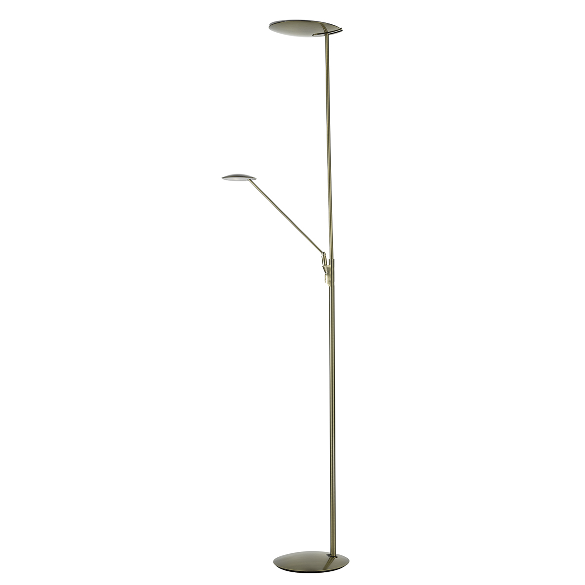 Oundle Led Floor Stand With Reading, Bronze Floor Lamp With Reading Light