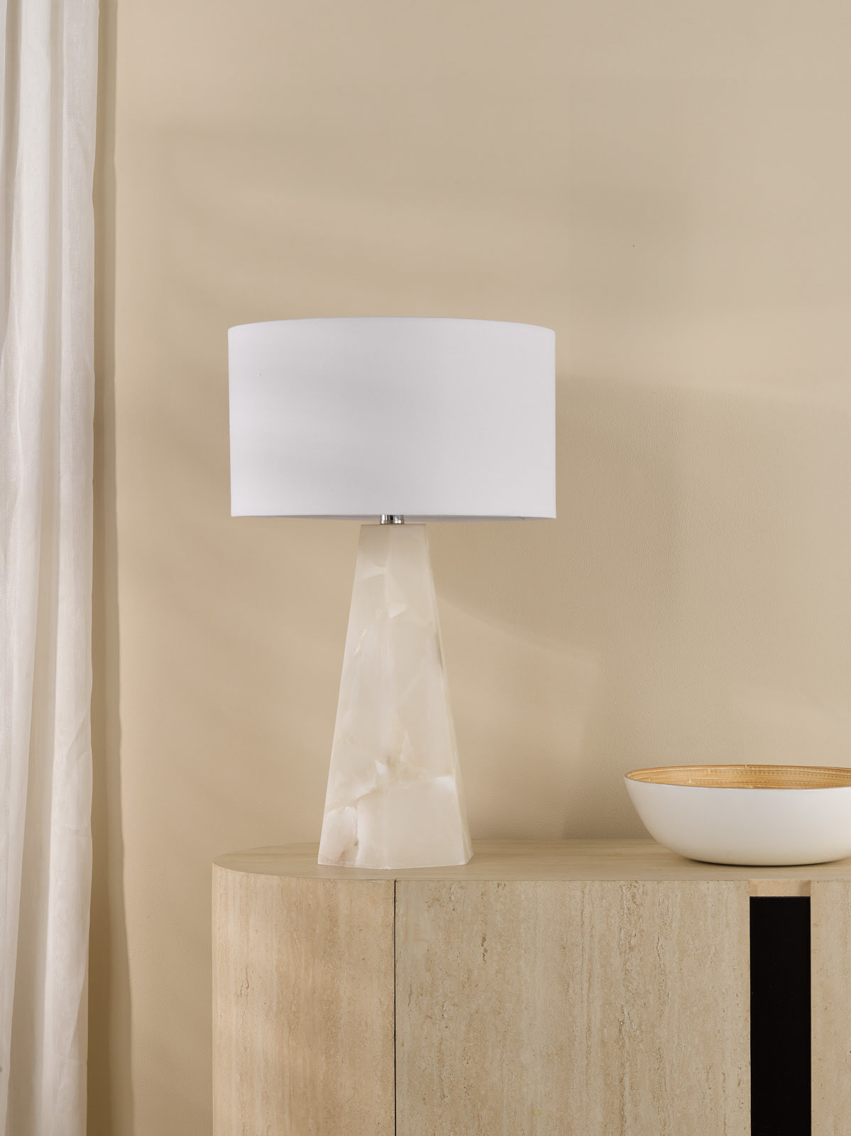 Paget Table Lamp White With Shade