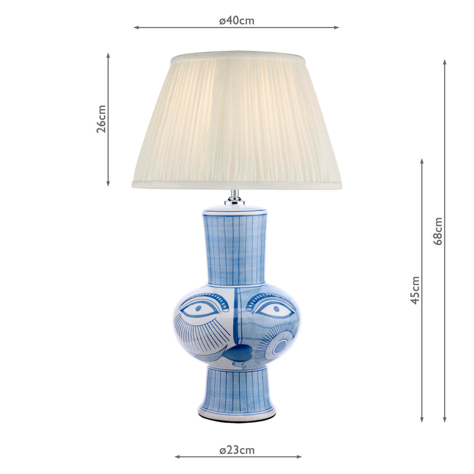 Picasso Table Lamp Multi-Coloured Ceramic With Shade